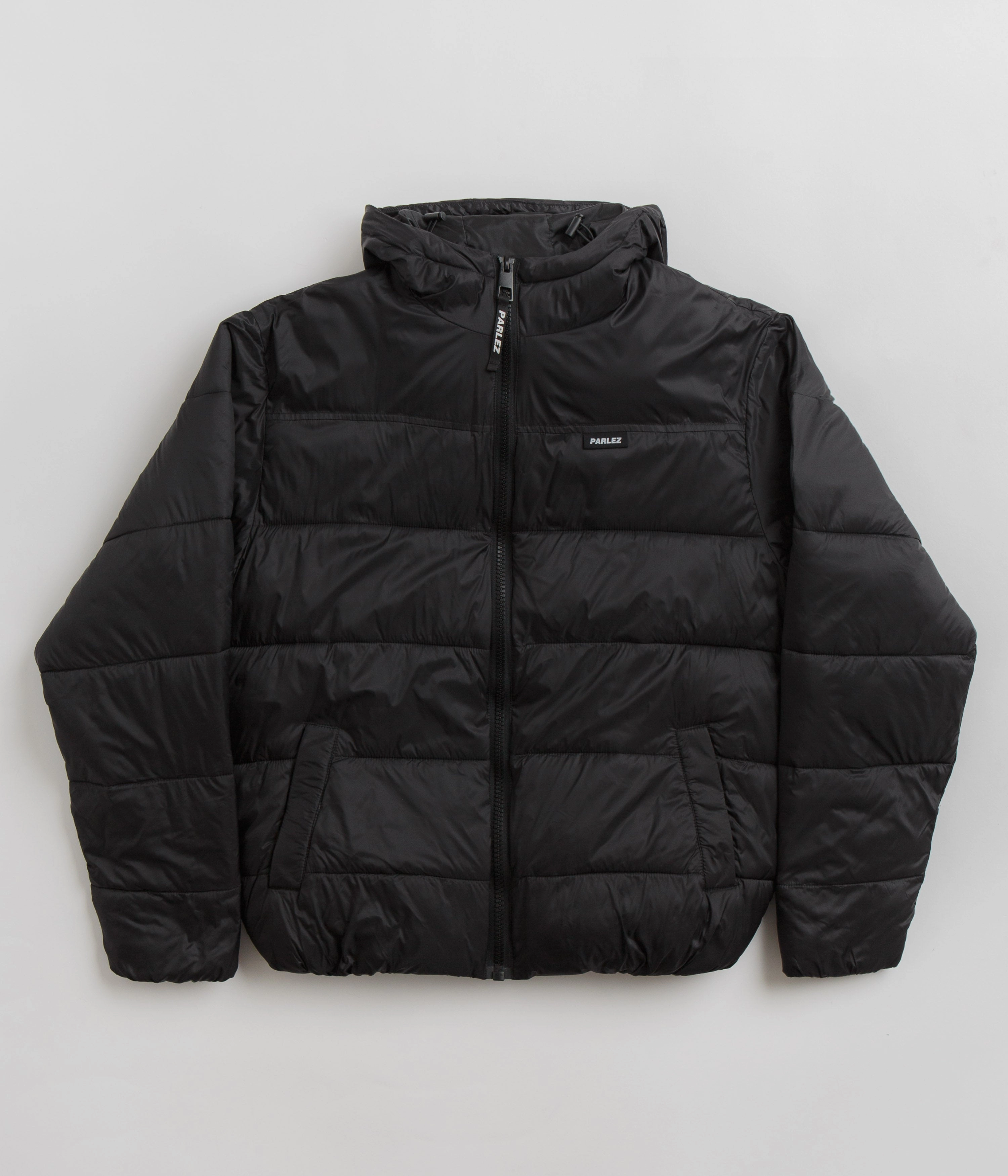 Parlez Caly Puffer Jacket - Black Articulated Ergonomic Fit AdjustableDrawcordHem