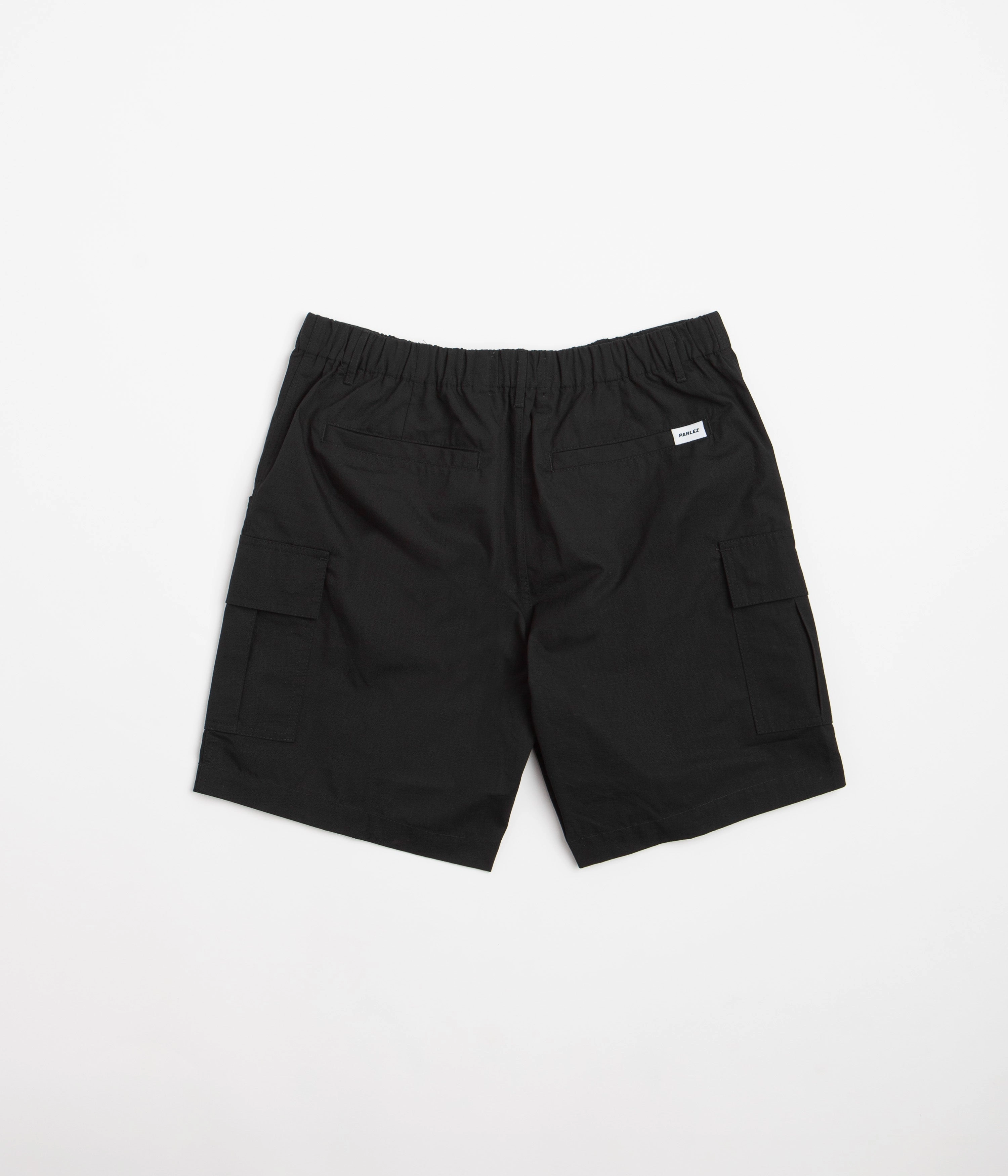 Parlez Gilbert Ripstop Shorts - Black Double Layered Construction