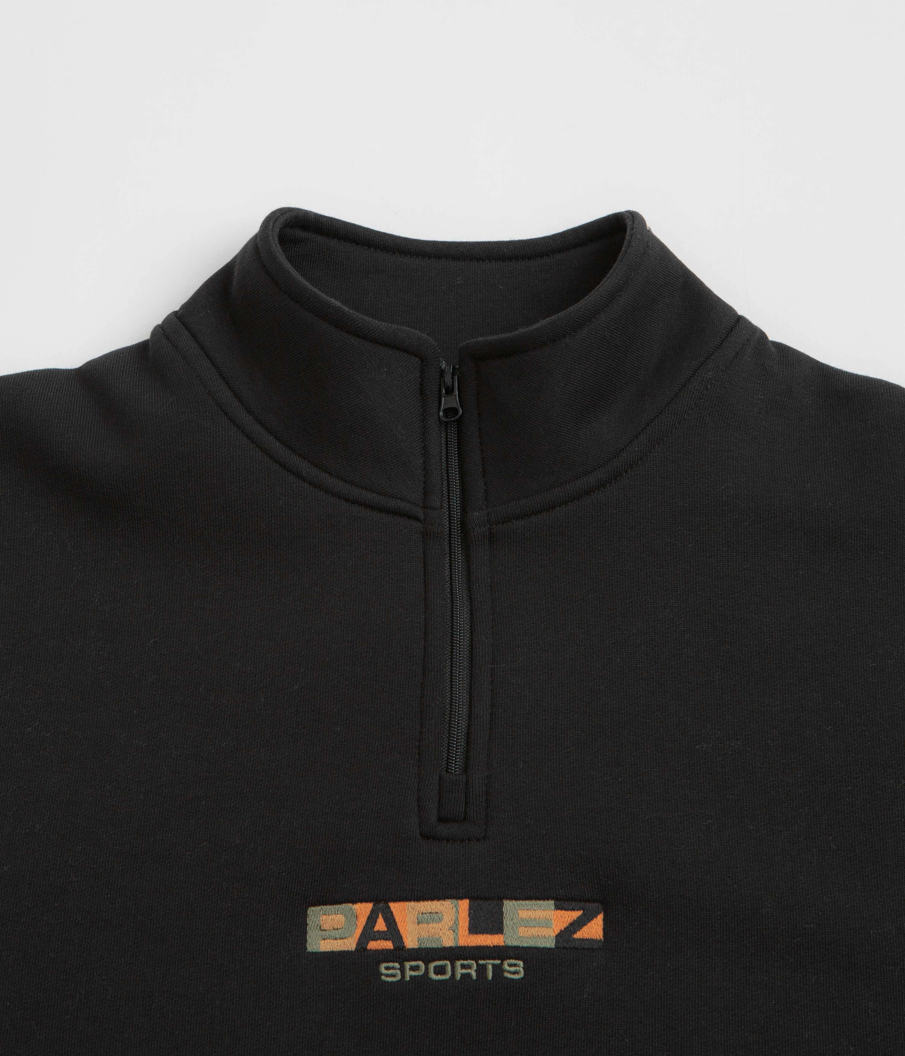 Colorfast Dye Method Casual Vibes Parlez Ora 1/4 Zip Sweatshirt - Black