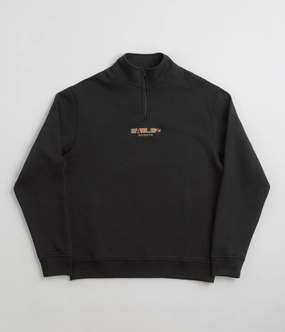 Parlez Ora 1/4 Zip Sweatshirt - Black Cozy Look Knitted Warmth