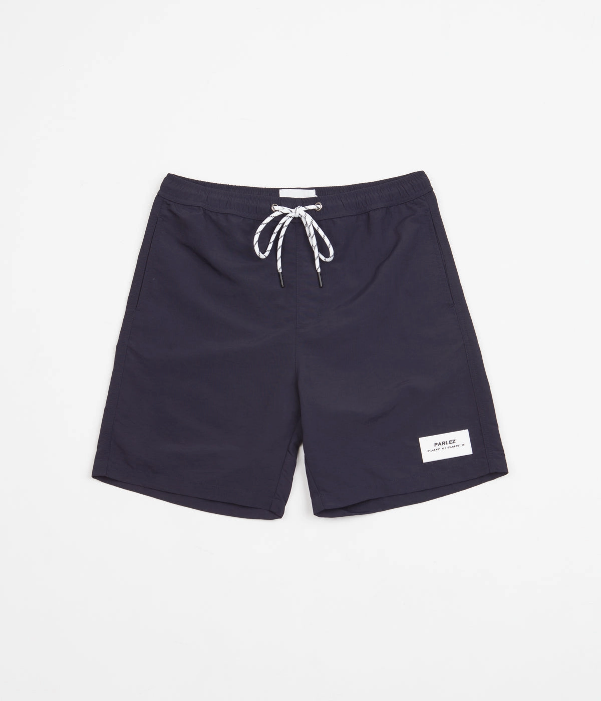 Parlez Rival Swim Shorts - Navy / White Elastic Fit