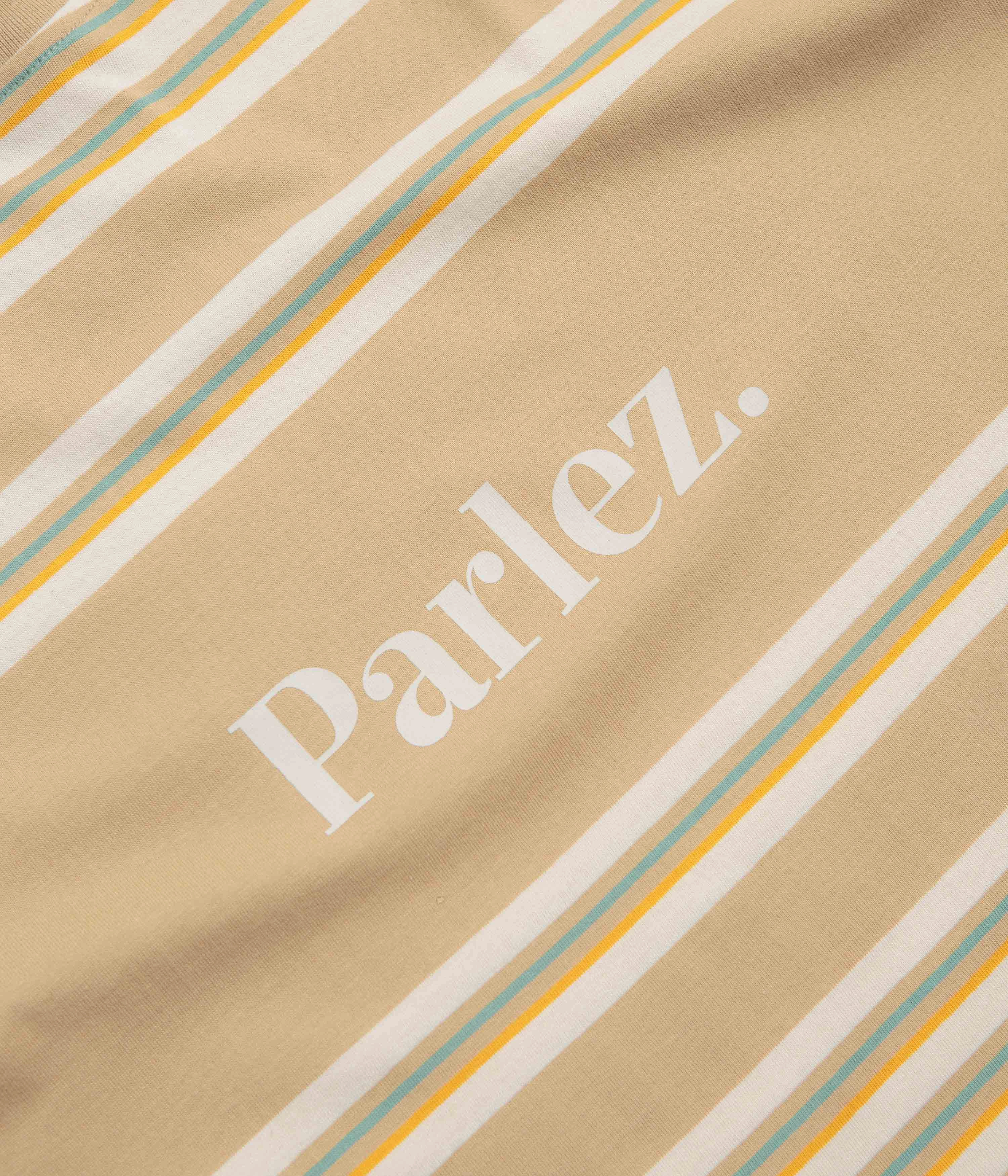 Parlez Solar YD Stripe T-Shirt - Greige Relaxed Comfort Look
