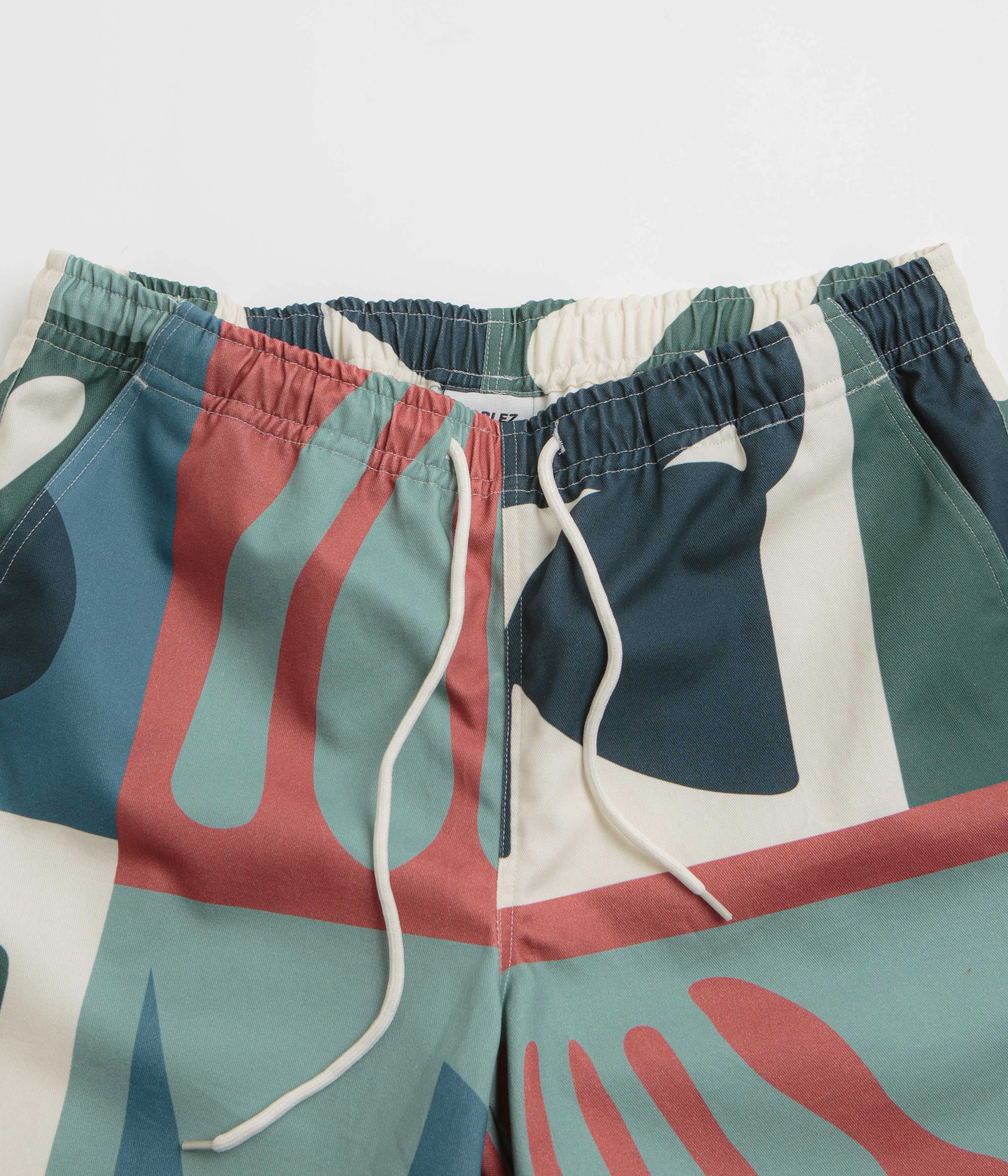 Four Way Stretch Fabric Chill Mood Parlez Virginia Shorts - Multi