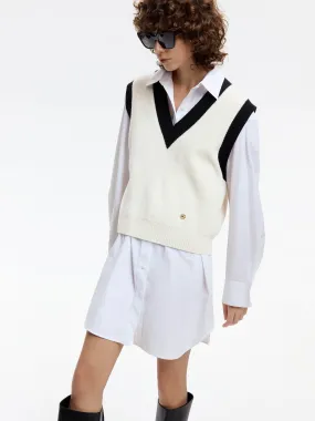 Include Vest Shirt Dress Casual Layering