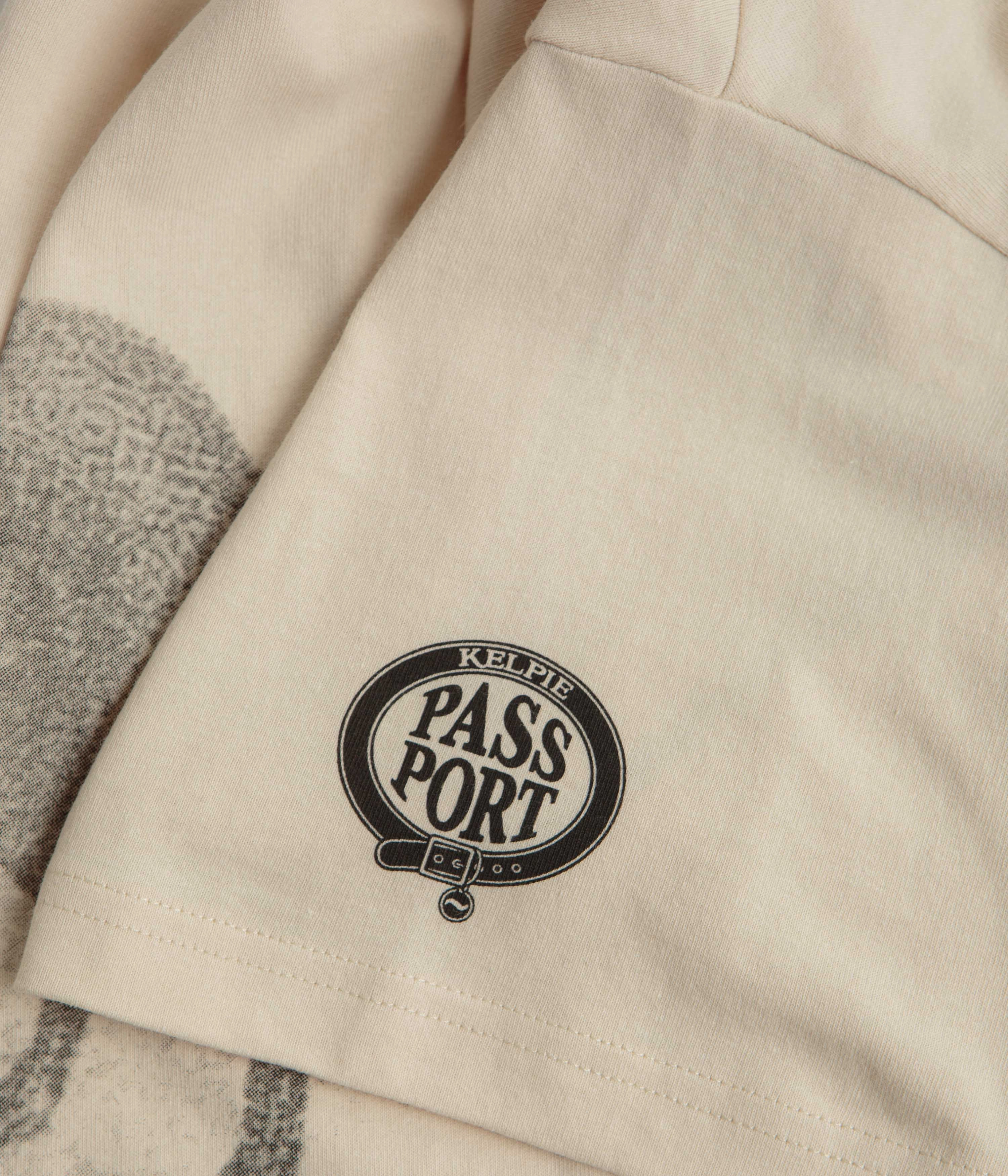 anti static coating Travel Wear Pass Port Kelpie T-Shirt - Natural