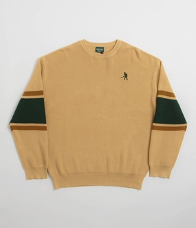 Pass Port Organic Cotton Stripe Knit Sweatshirt - Cream Flex Knit Ribbing Cozy Warmth
