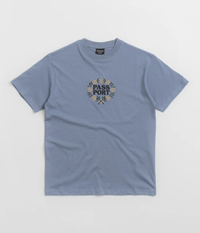 Pass Port Wattle T-Shirt - Stonewash Blue Boat Neck