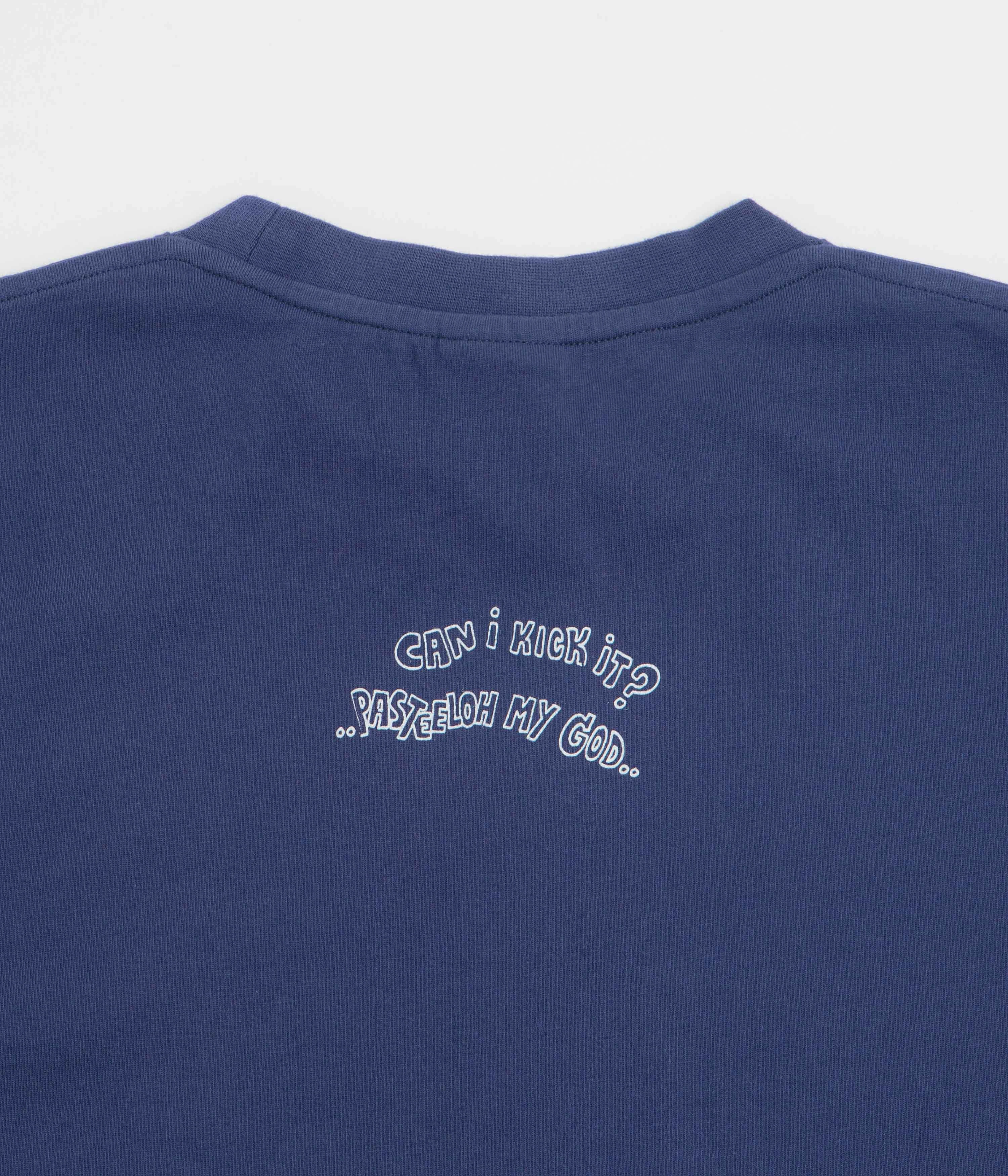 Chilly Day Essentials RecycledBlend Pasteelo Can Script T-Shirt - Navy