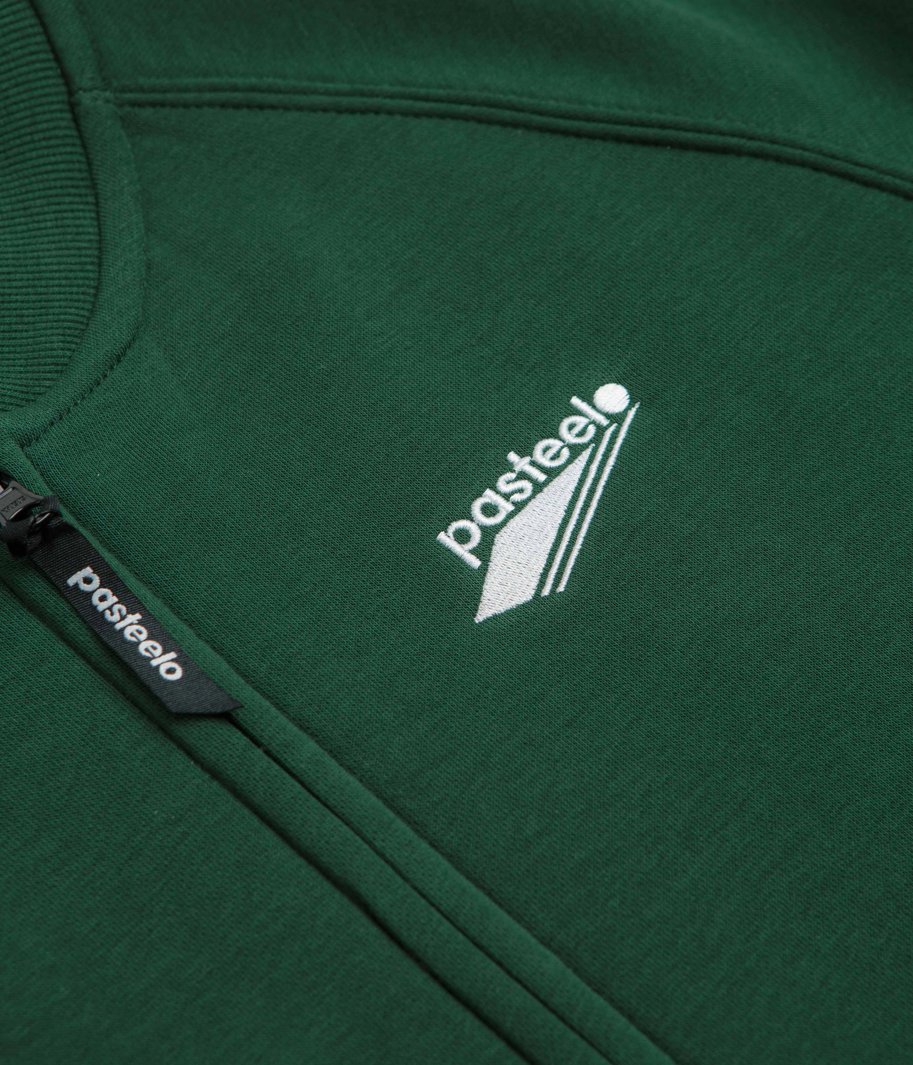 Cozy Knit Style Pasteelo Zip Up Trainer Sweatshirt - Forest