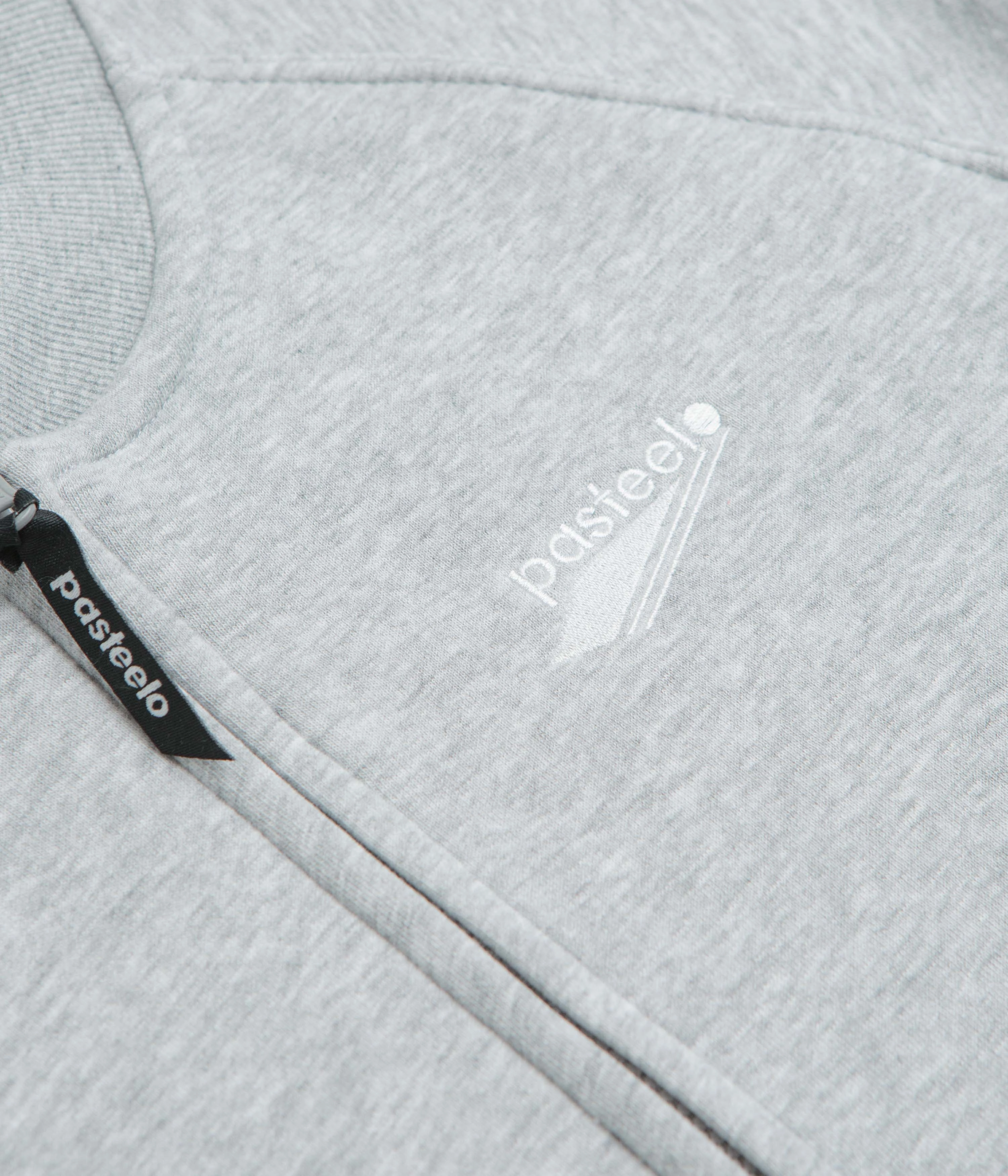 Pasteelo Zip Up Trainer Sweatshirt - Heather Grey Winter Must-Have