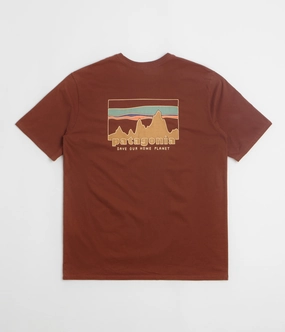Patagonia 73 Skyline Organic T-Shirt - Dried Vanilla Functional Side Gussets Holiday Outfit