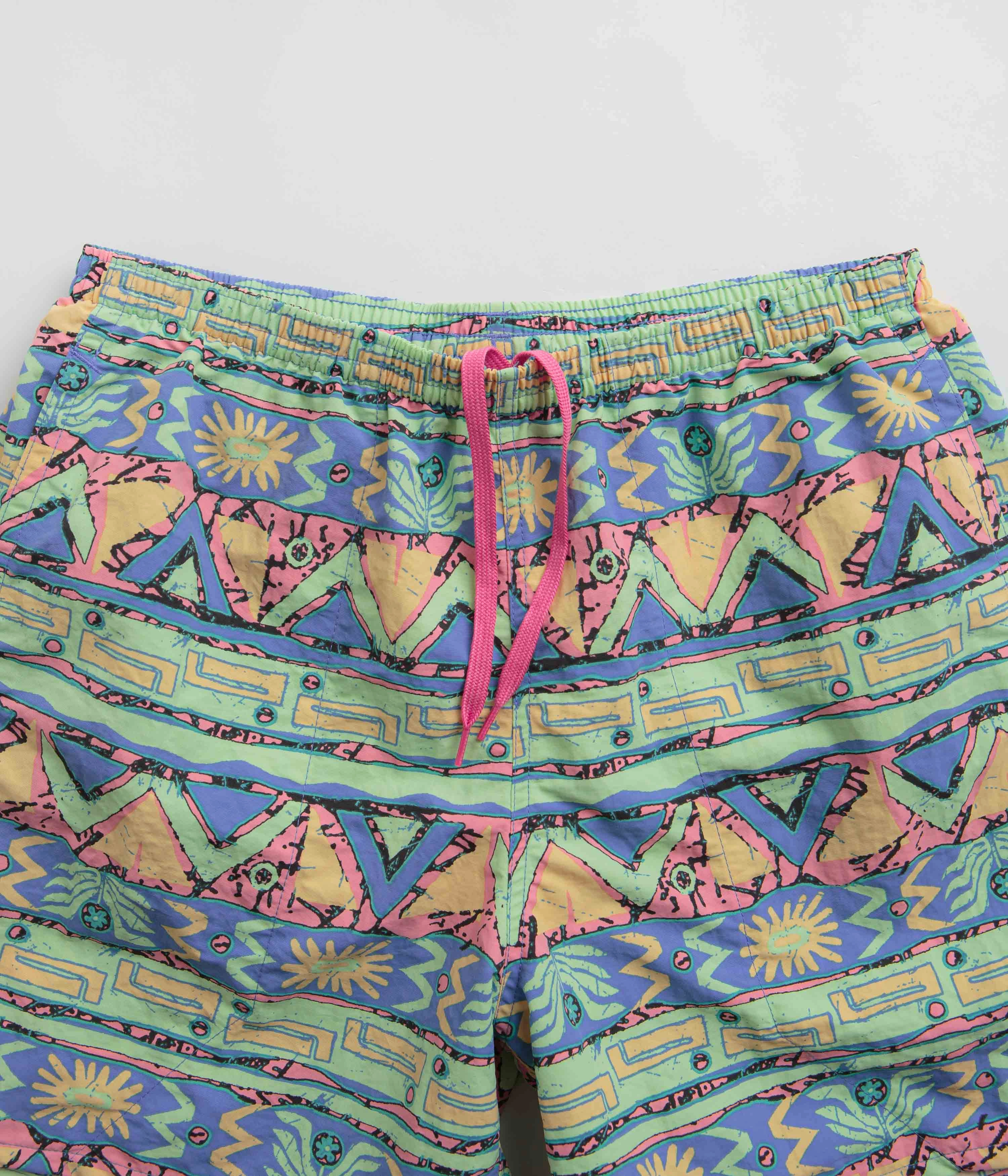 Breathable Cut Move Easy Patagonia Baggies 5" Shorts - High Hopes Geo: Salamander Green