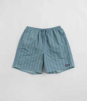 Comfort Fit Patagonia Baggies Longs 7" Shorts - Kaleidoscope: Still Blue