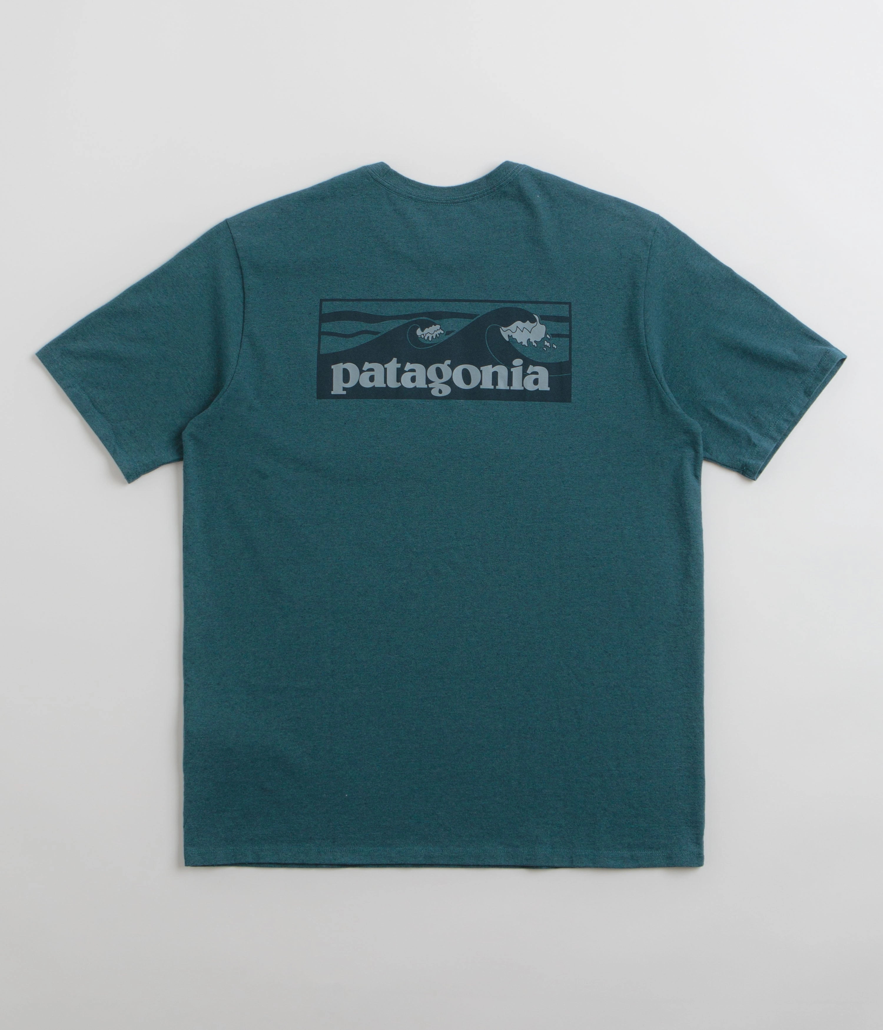 Plus size clothing Patagonia Boardshort Logo Pocket Responsibili-Tee T-Shirt - Wetland Blue