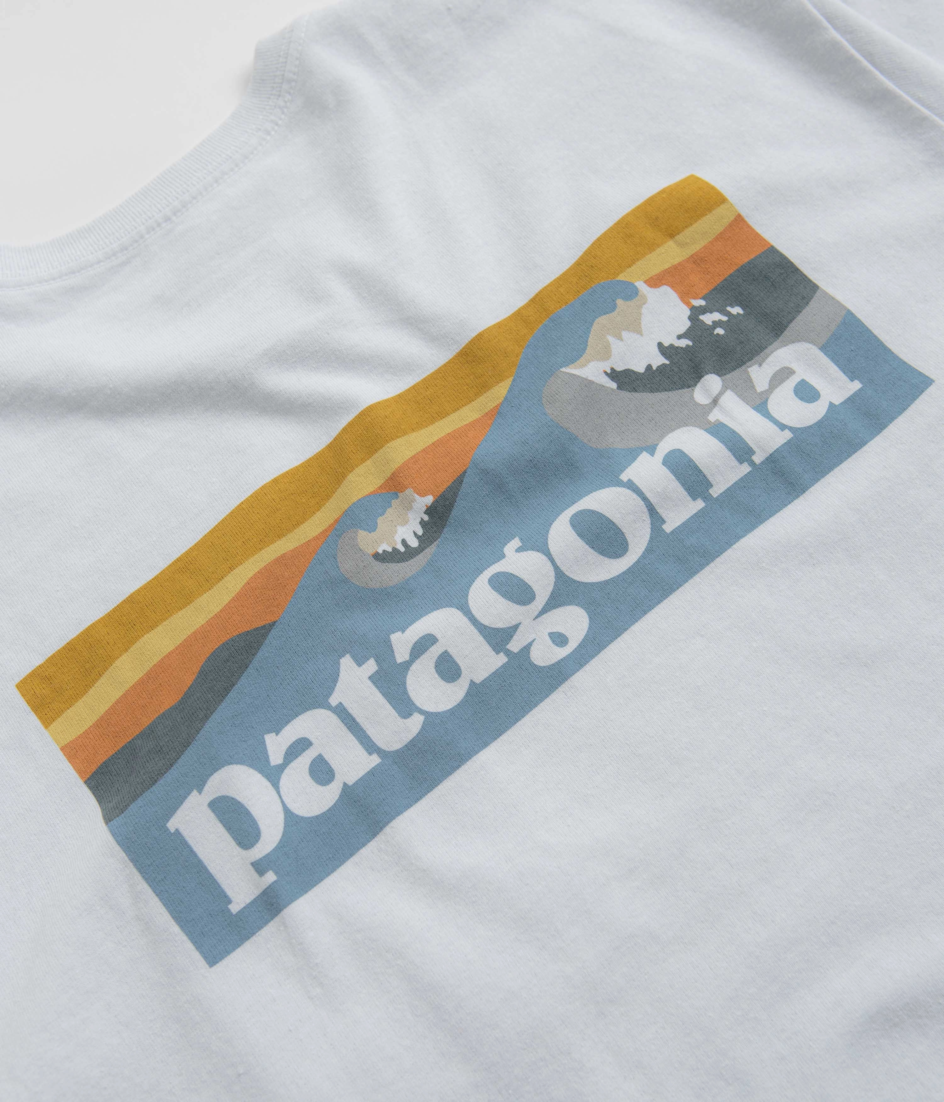 Patagonia Boardshort Logo Pocket Responsibili-Tee T-Shirt - White Smart Comfort Stretchable Fabric