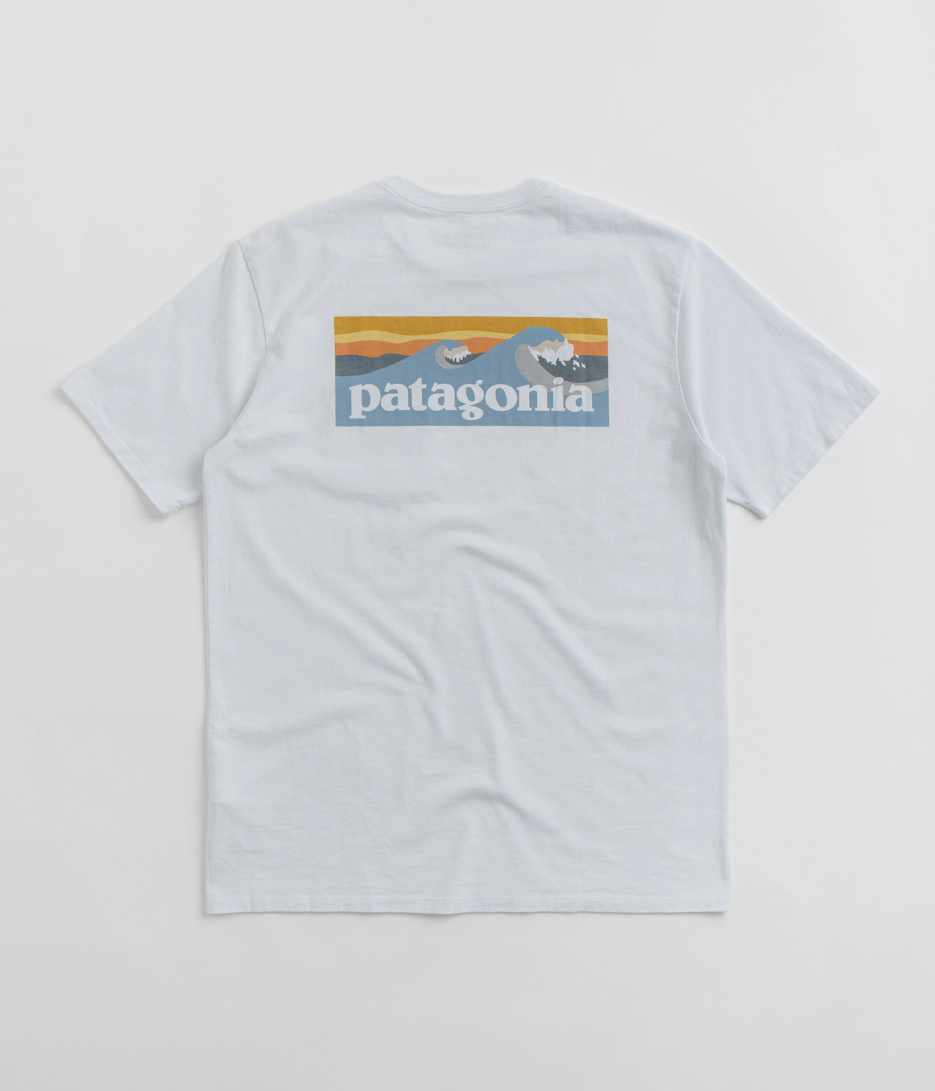 Soft and durable Patagonia Boardshort Logo Pocket Responsibili-Tee T-Shirt - White