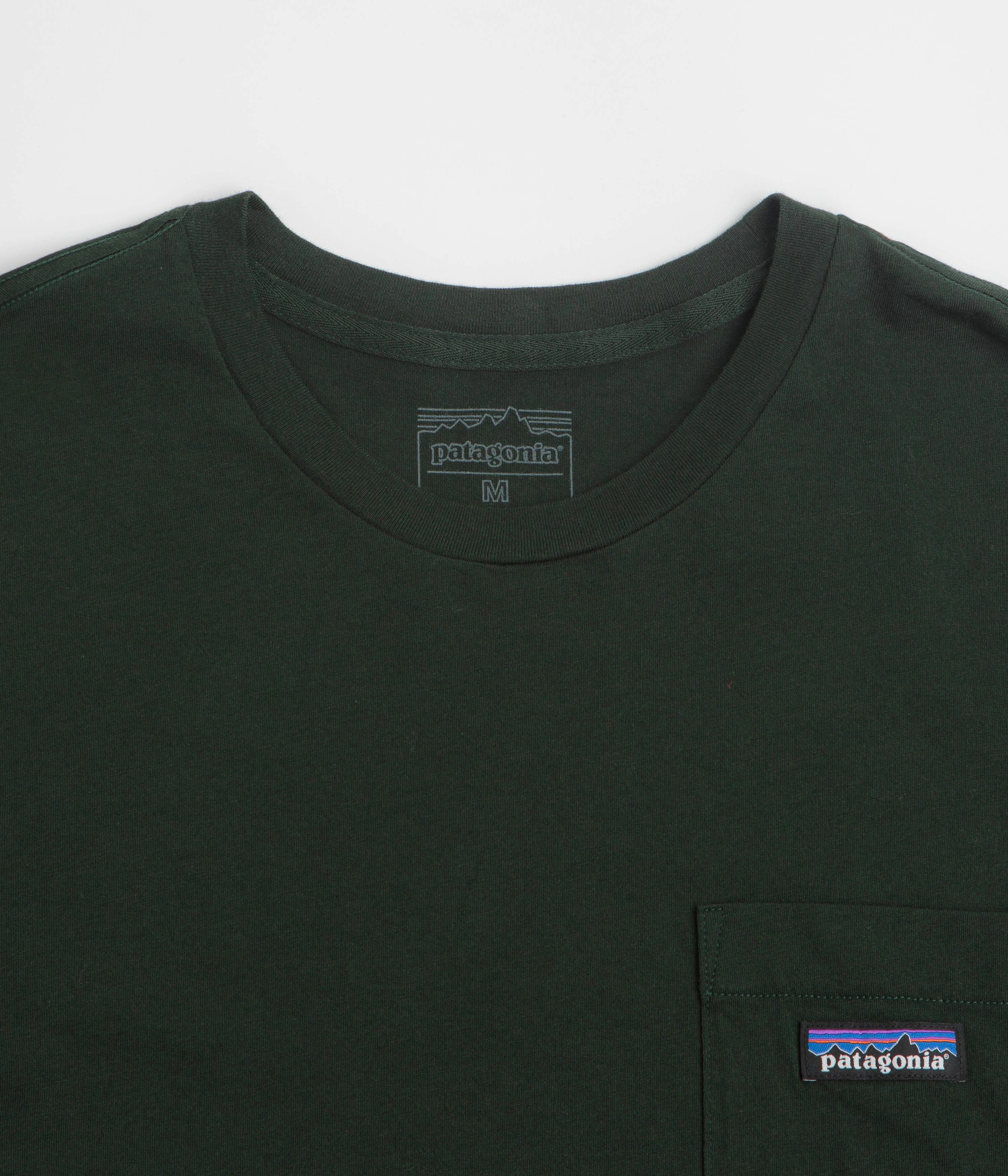 Patagonia Daily Pocket T-Shirt - Old Growth Green Round neck simplicity
