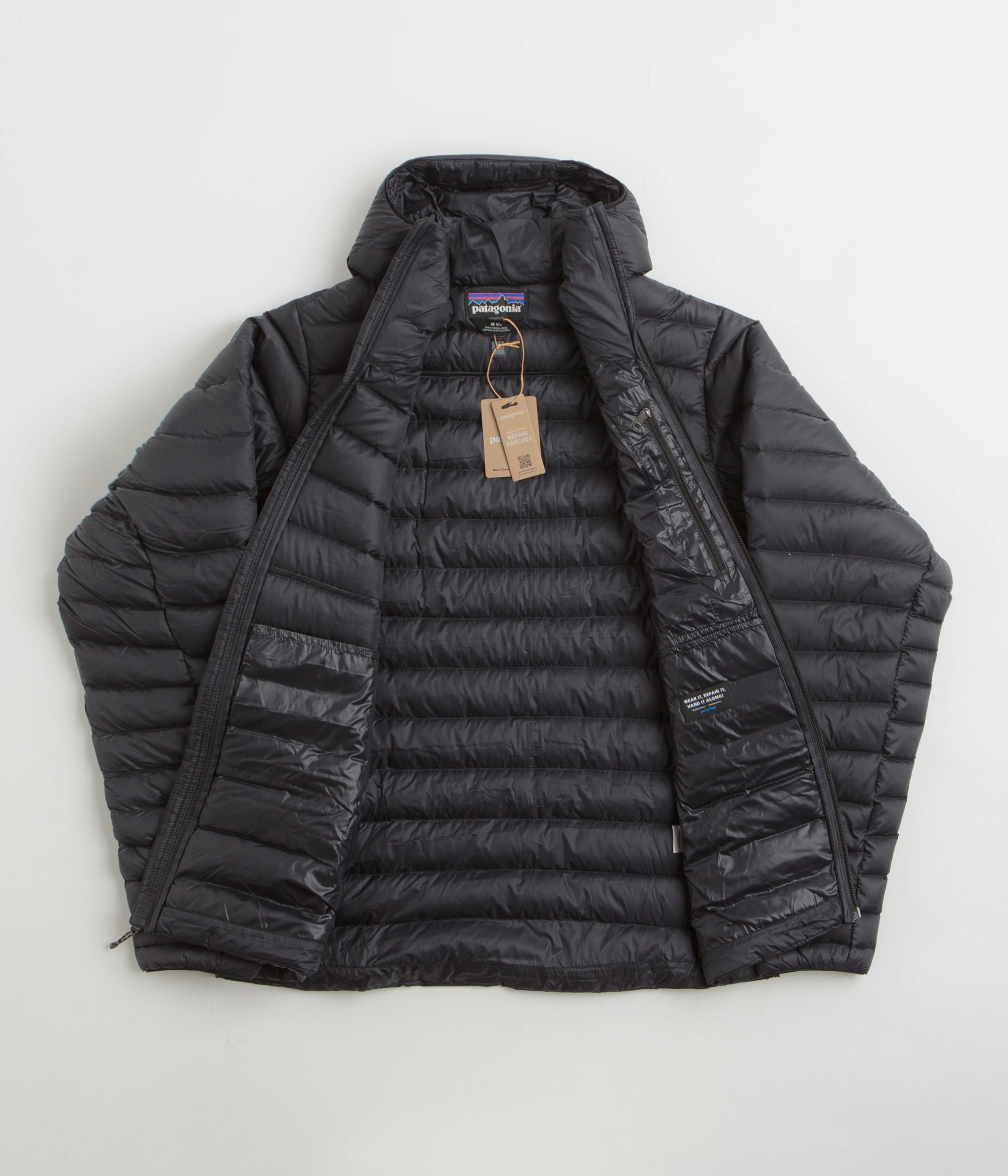No Smell Multi Pocket Design Patagonia Down Sweater Hooded Jacket (NetPlus?) - Black