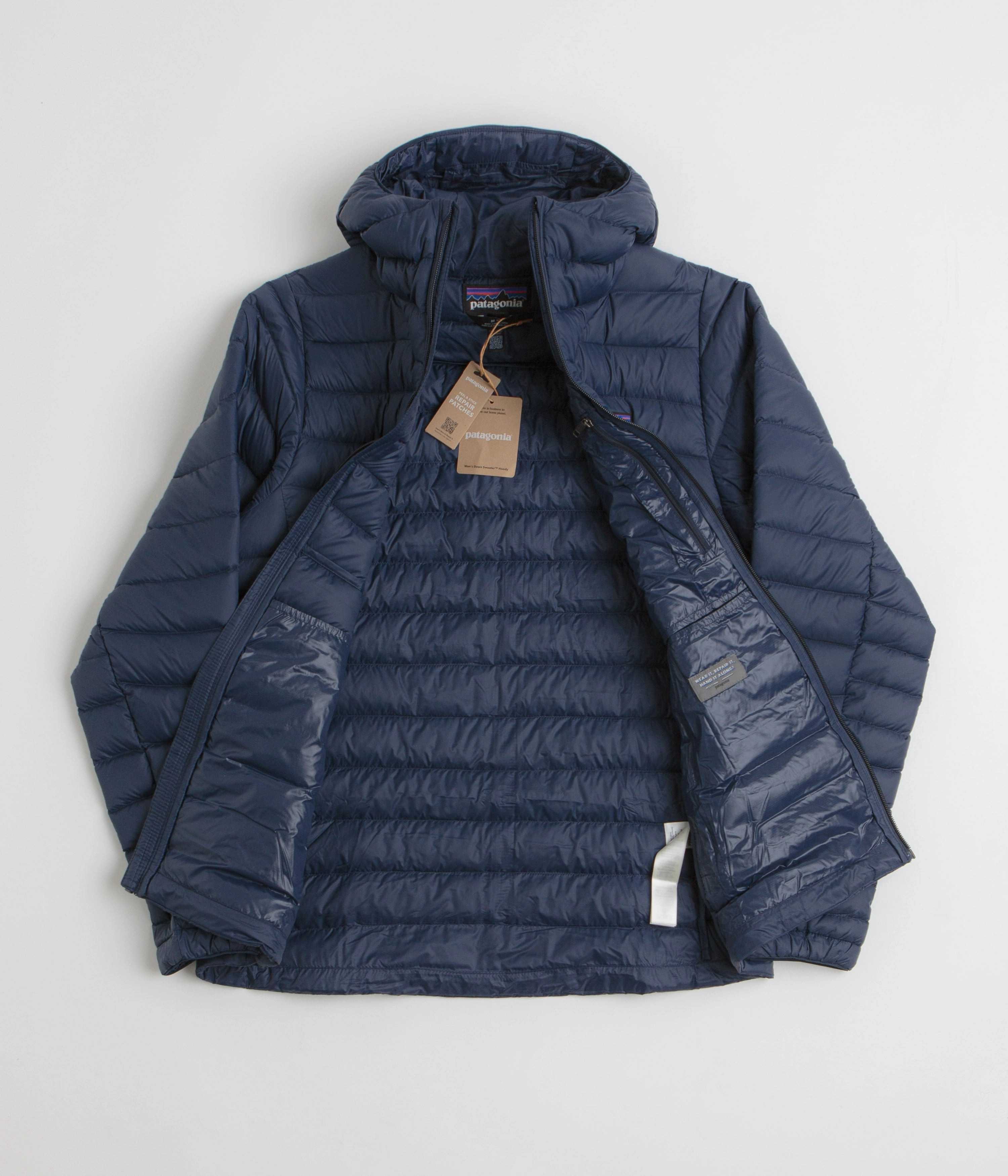 Patagonia Down Sweater Hoodie Jacket - New Navy Flexible Mobility