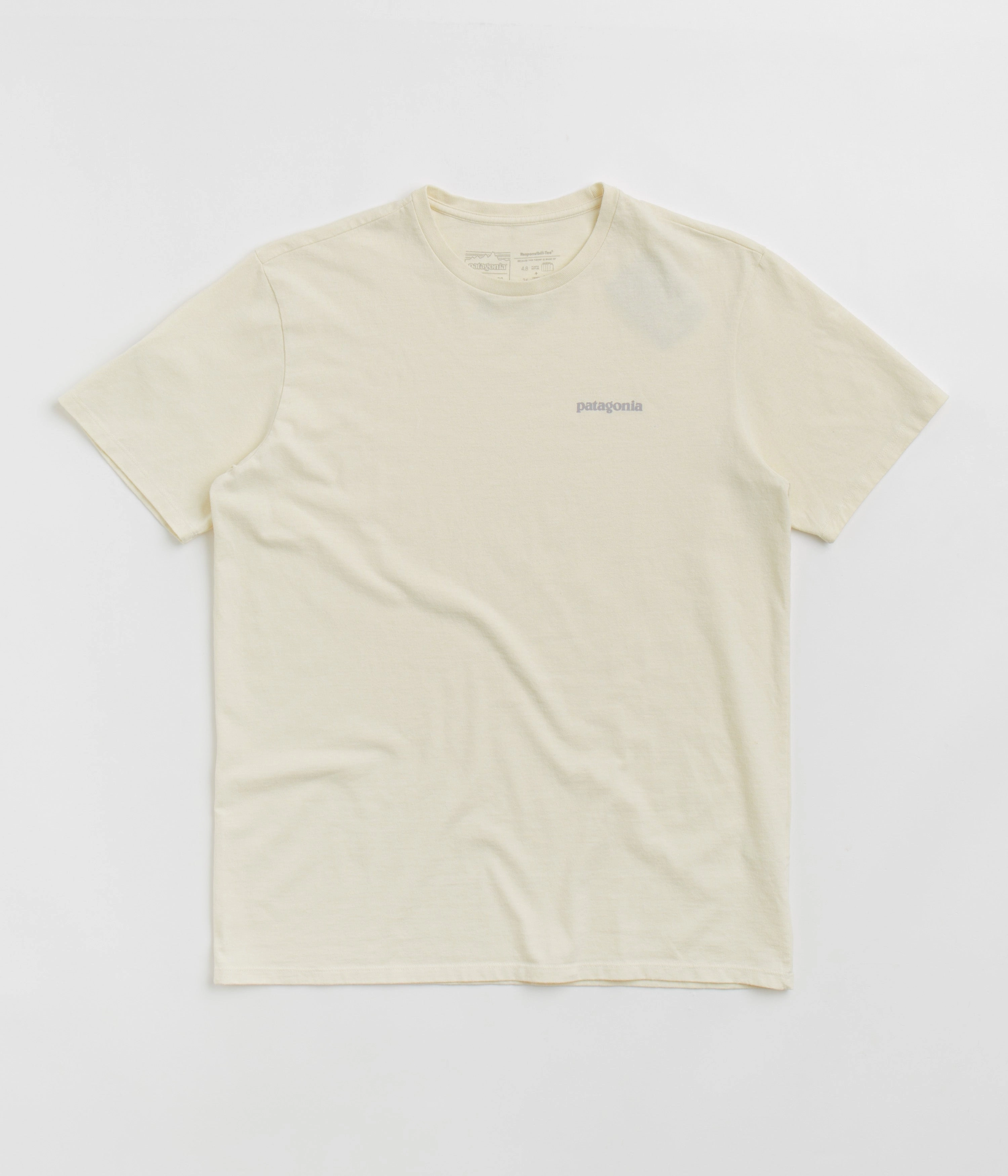 Patagonia Fitz Roy Icon Responsibili-Tee T-Shirt - Birch White Eco Certified Fiber Pocket Detailing