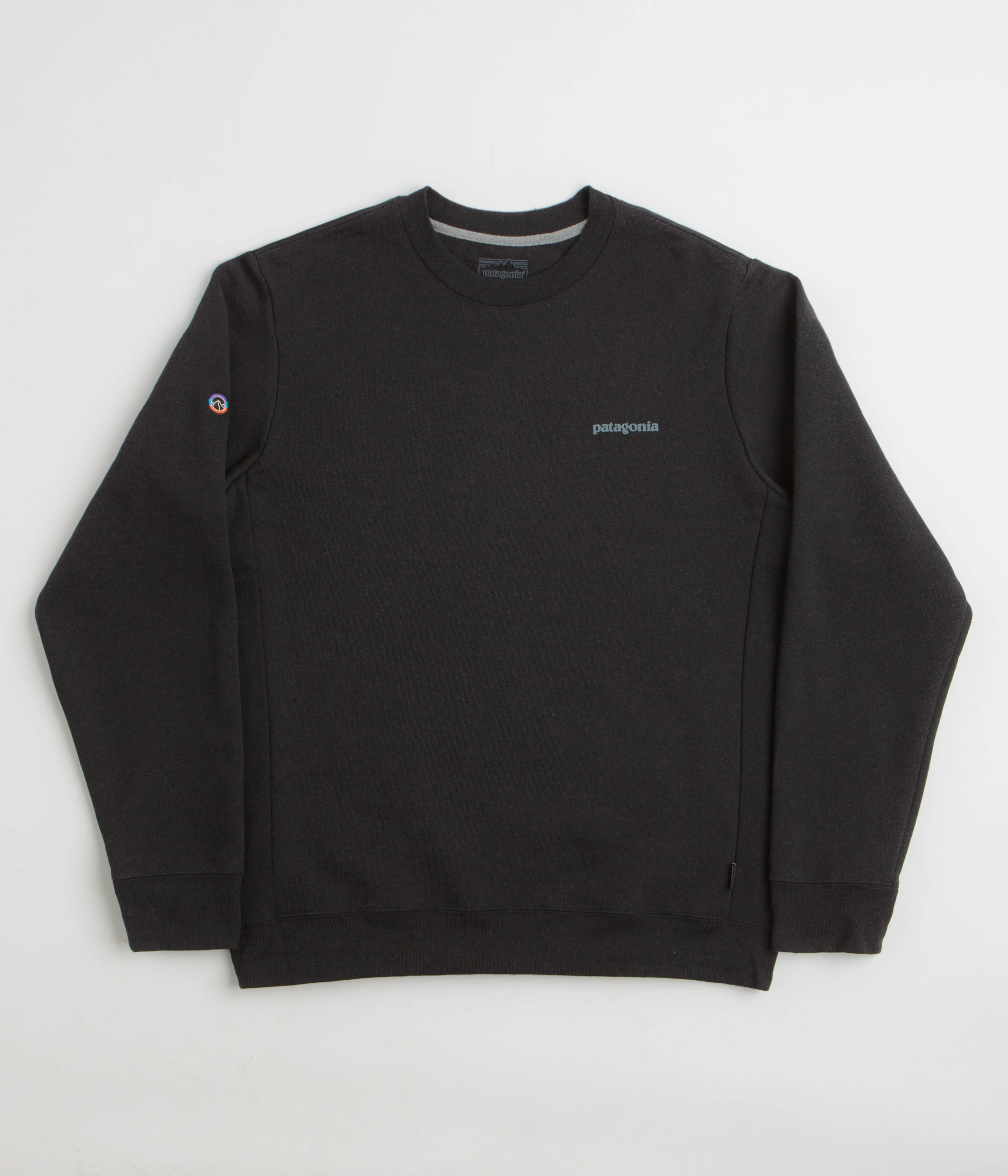 Patagonia Fitz Roy Icon Uprisal Crewneck Sweatshirt - Ink Black Cozy Comfort