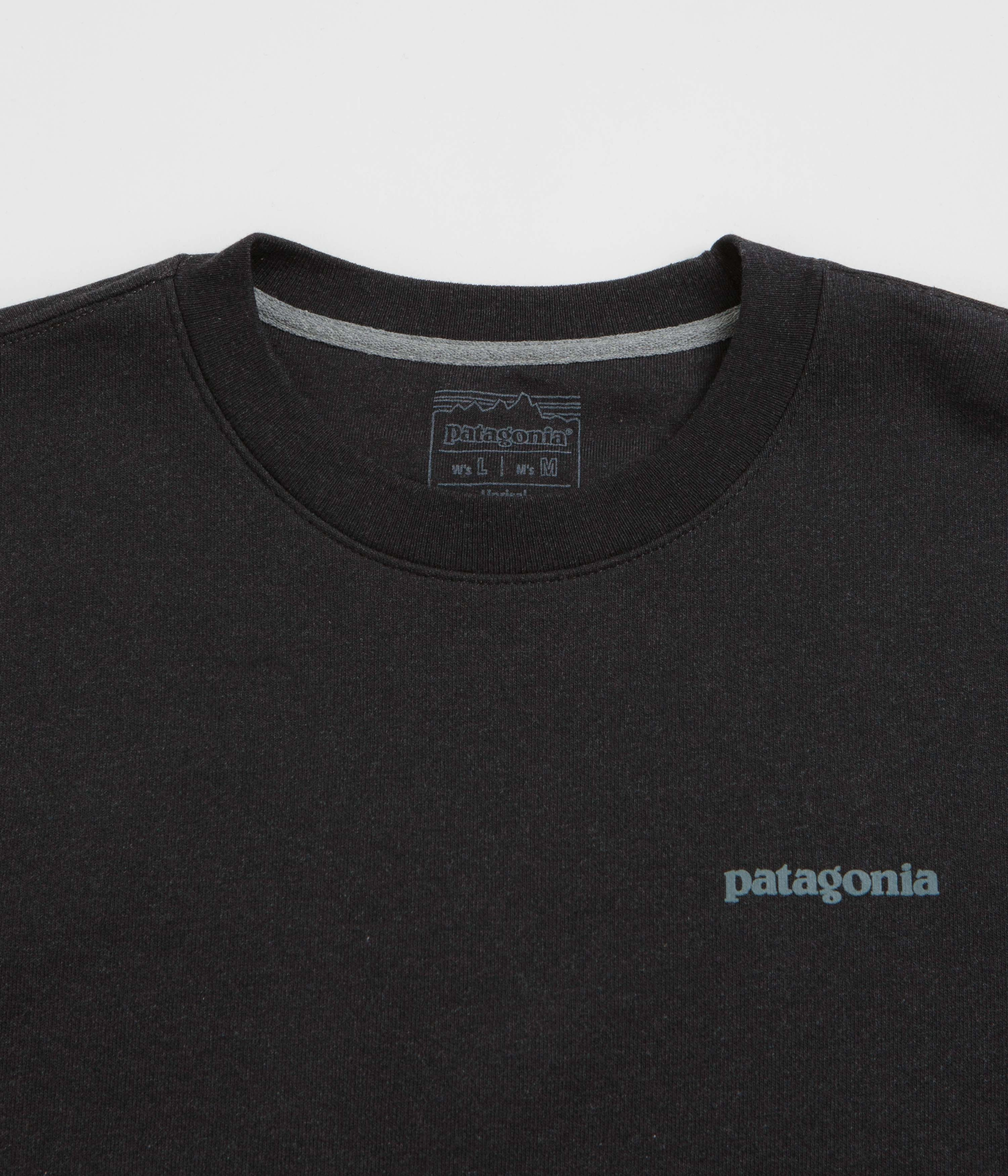 Patagonia Fitz Roy Icon Uprisal Crewneck Sweatshirt - Ink Black Cold-Weather Fashion Light and Cozy
