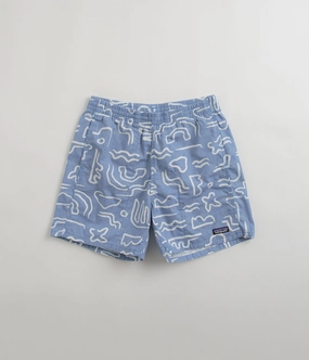 Flexible Waistband DIY project Patagonia Funhoggers Shorts - Channel Islands: Vessel Blue
