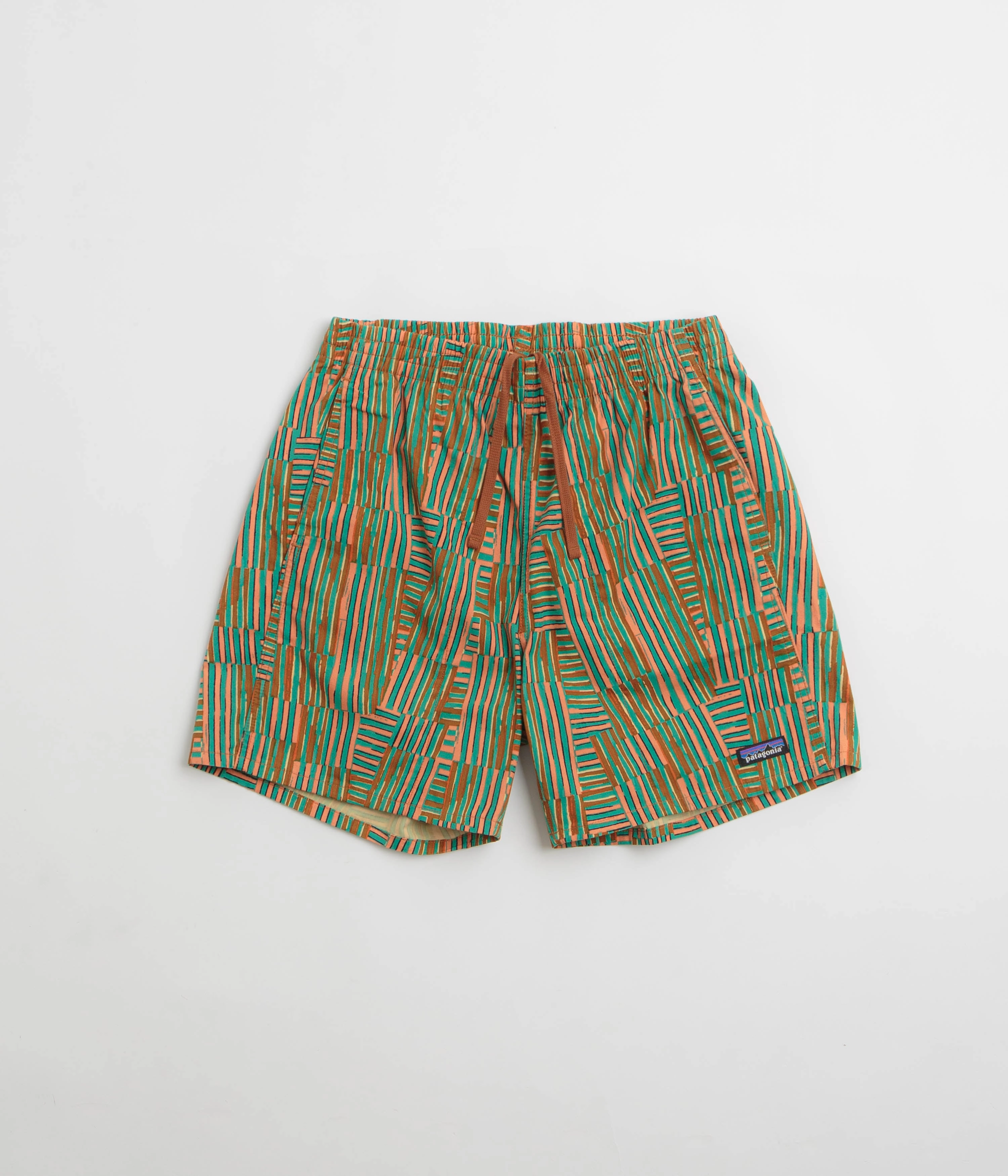 Patagonia Funhoggers Shorts - Quilty Fitz: Heartleaf Green hiking apparel MeshVentilation
