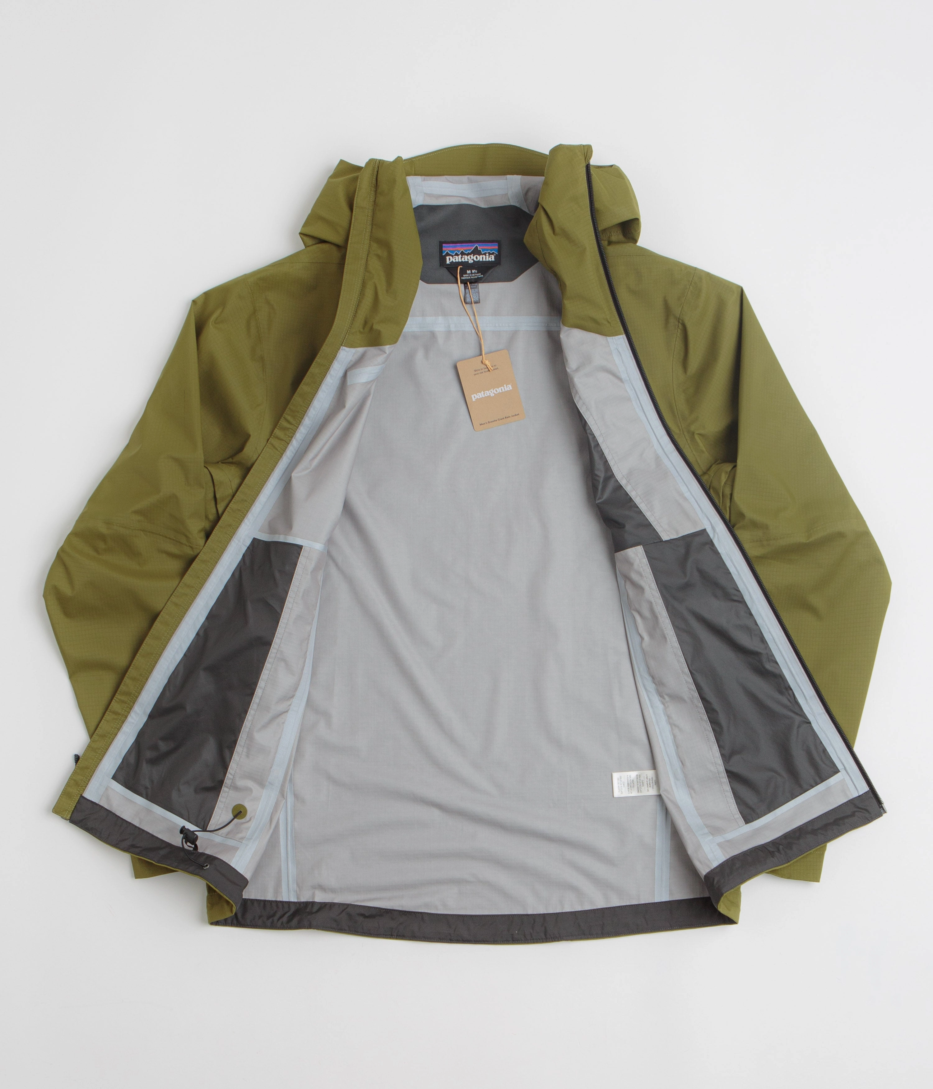 Rainy Day Option Stripe Look Patagonia Granite Crest Rain Jacket - Pond Green
