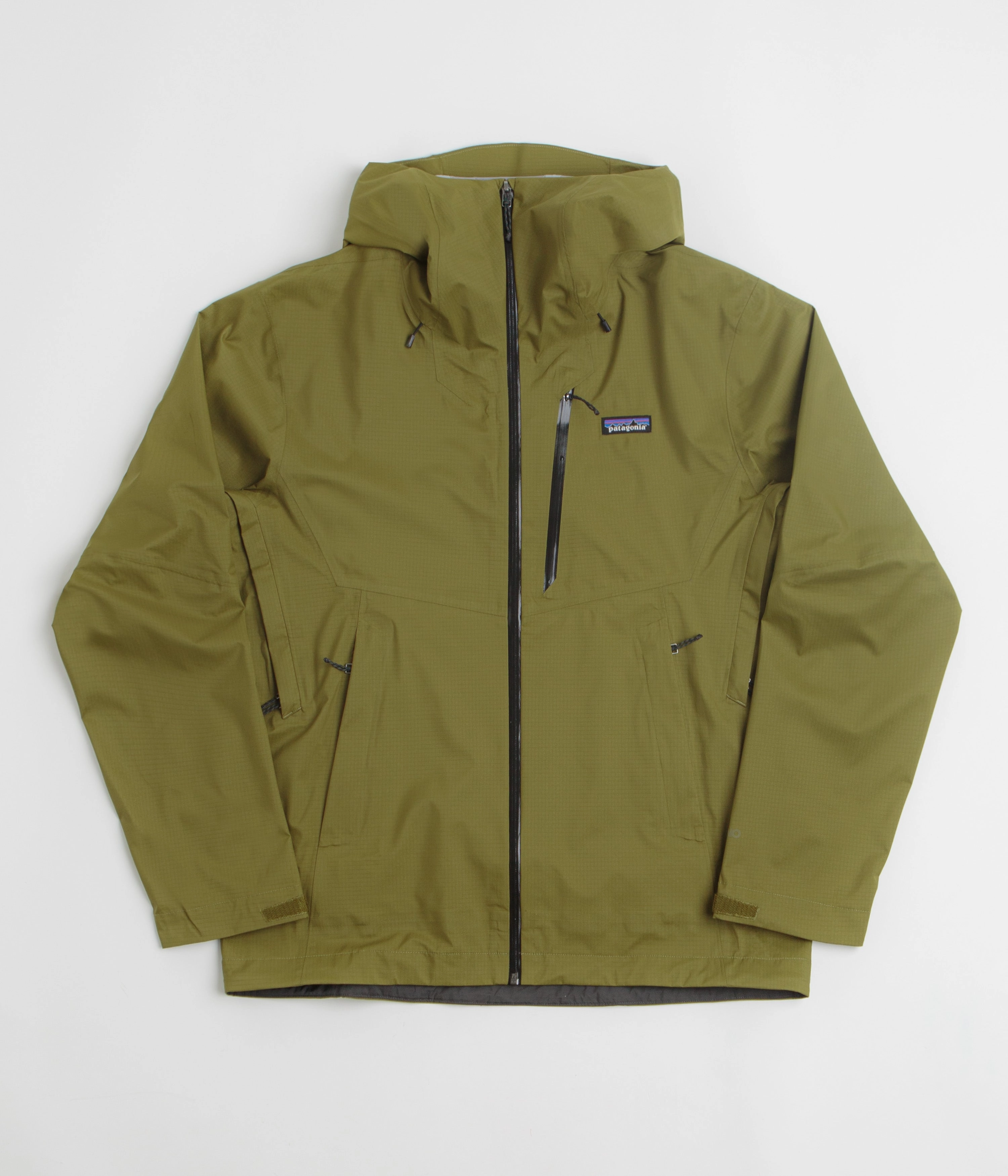 Multi Pocket Functionality Stormproof Zipper Patagonia Granite Crest Rain Jacket - Pond Green