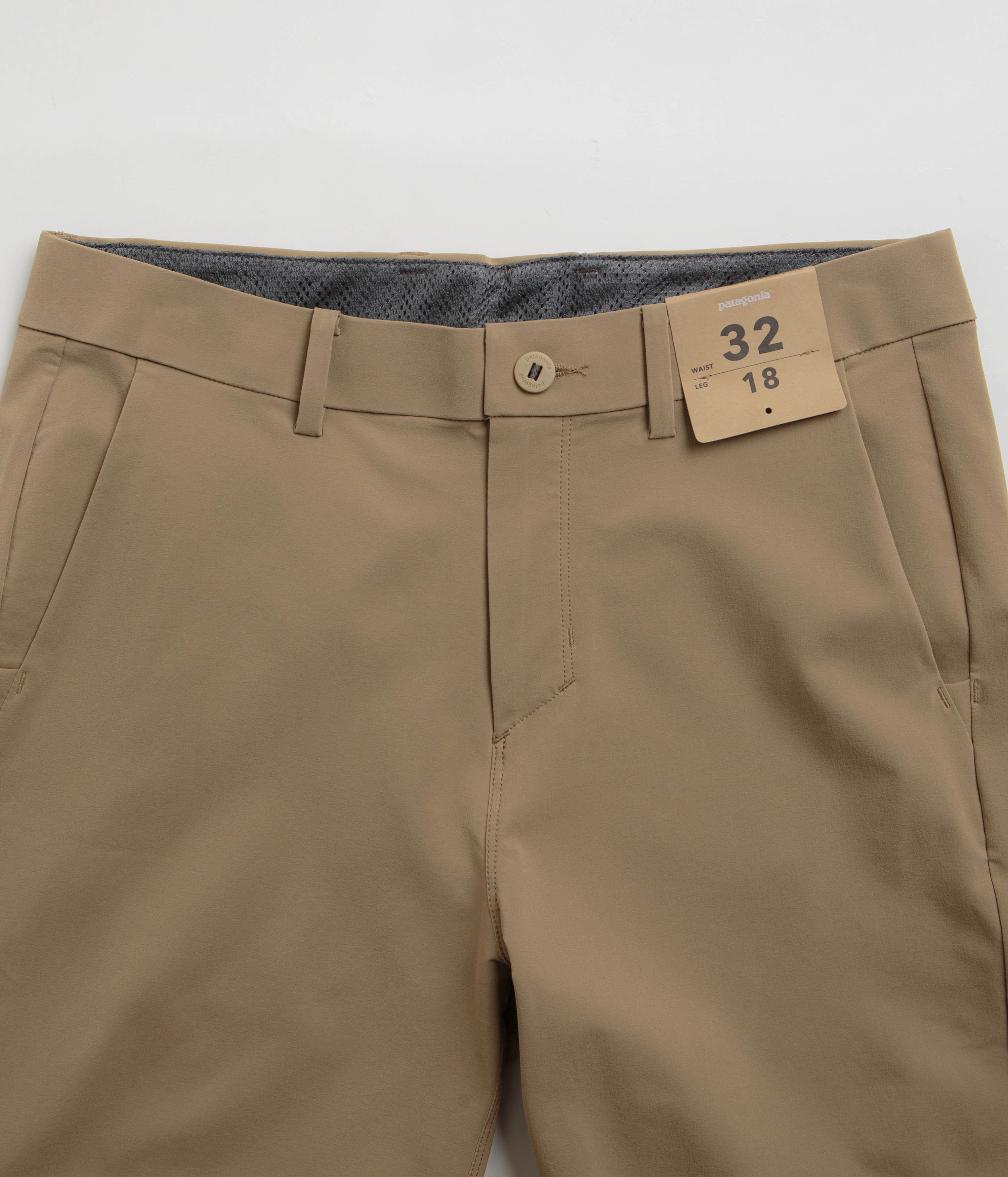 Wrinkle Resistant Treatment Patagonia Hydropeak Hybrid Walk 18" Shorts - Slab Khaki