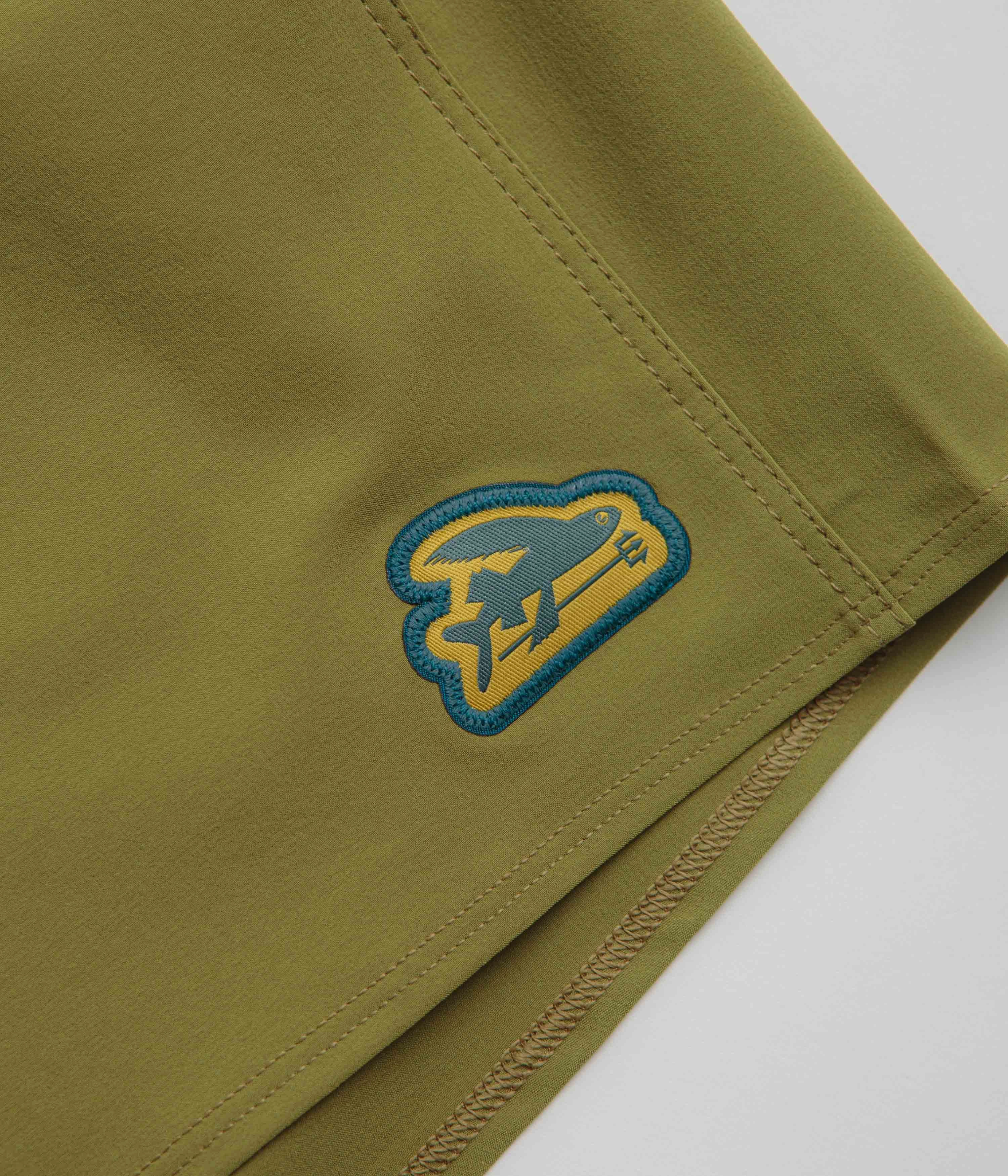 Anti Slip Waist Grip Patagonia Hydropeak Volley 16" Shorts - Graze Green