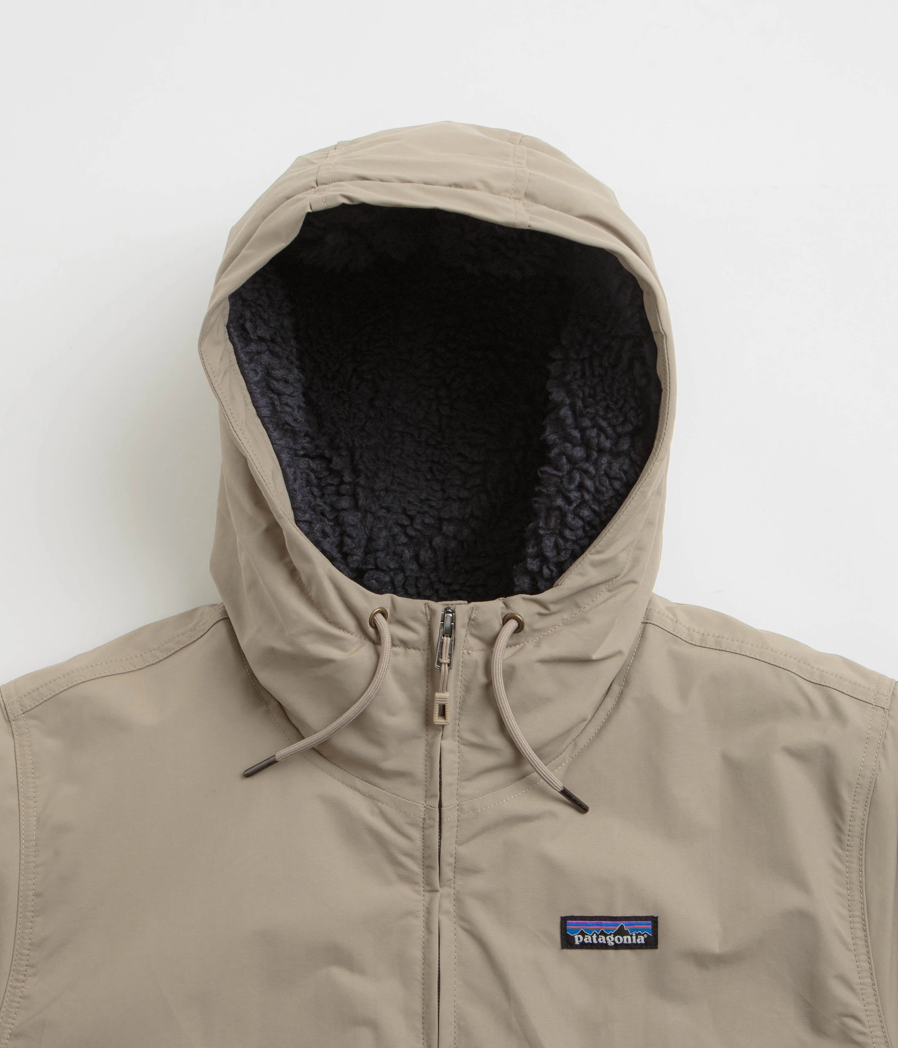 Drop Tail Hem Patagonia Lined Isthmus Hoodie - Seabird Grey