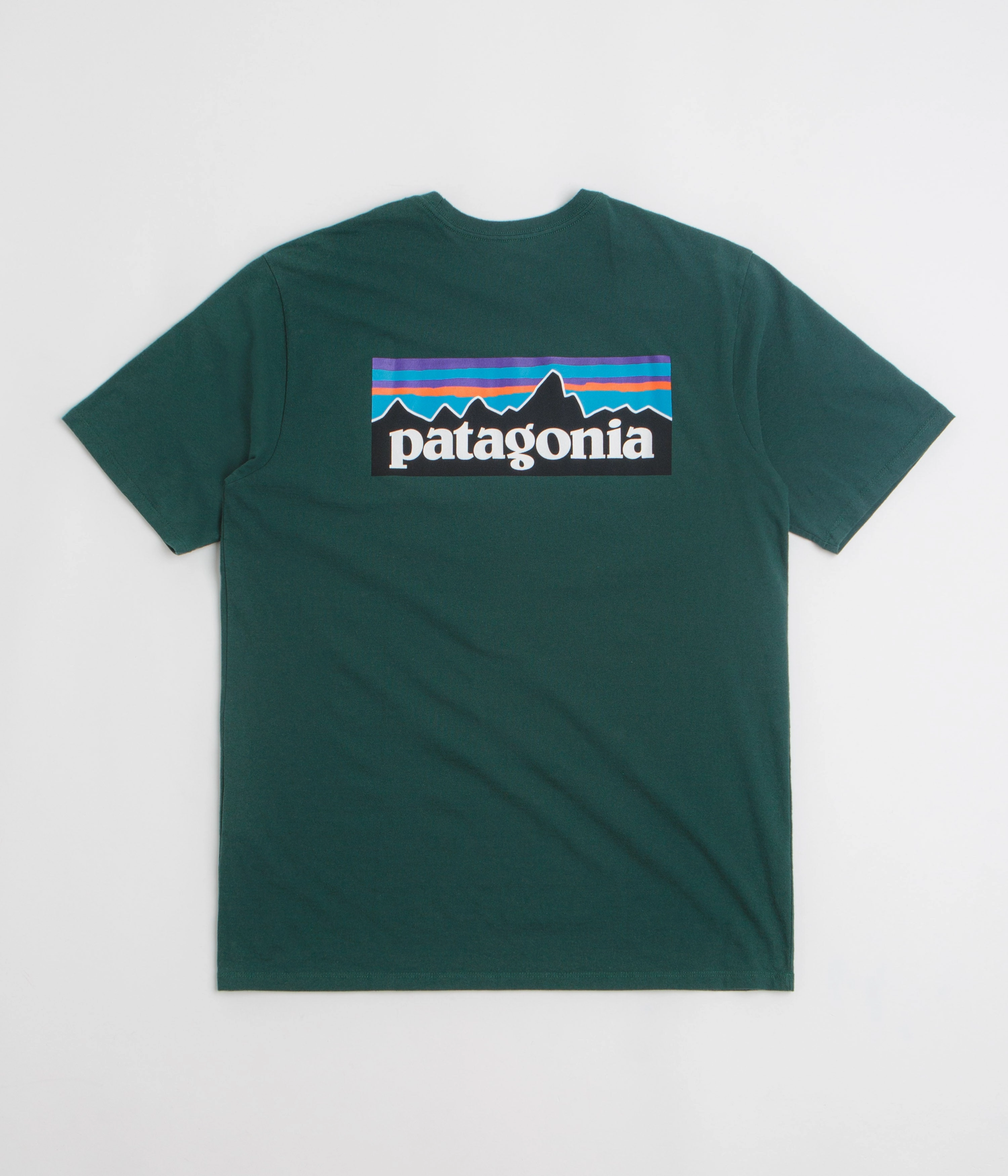 Crew Neck Design Patagonia P-6 Logo Responsibili-Tee T-Shirt - Cascade Green