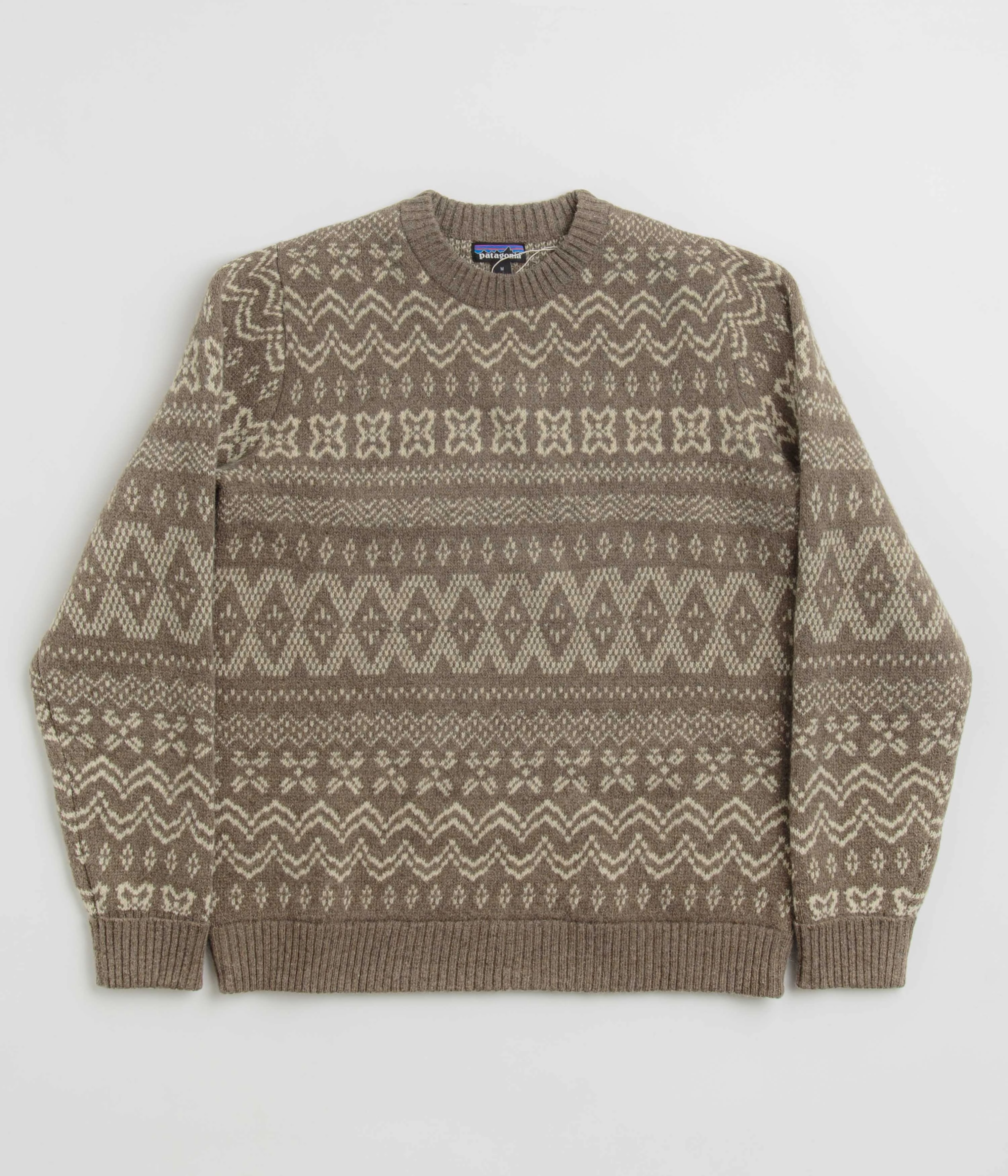 Zero Waste Production Patagonia Recycled Wool Sweatshirt - Helmsman: Seabird Grey