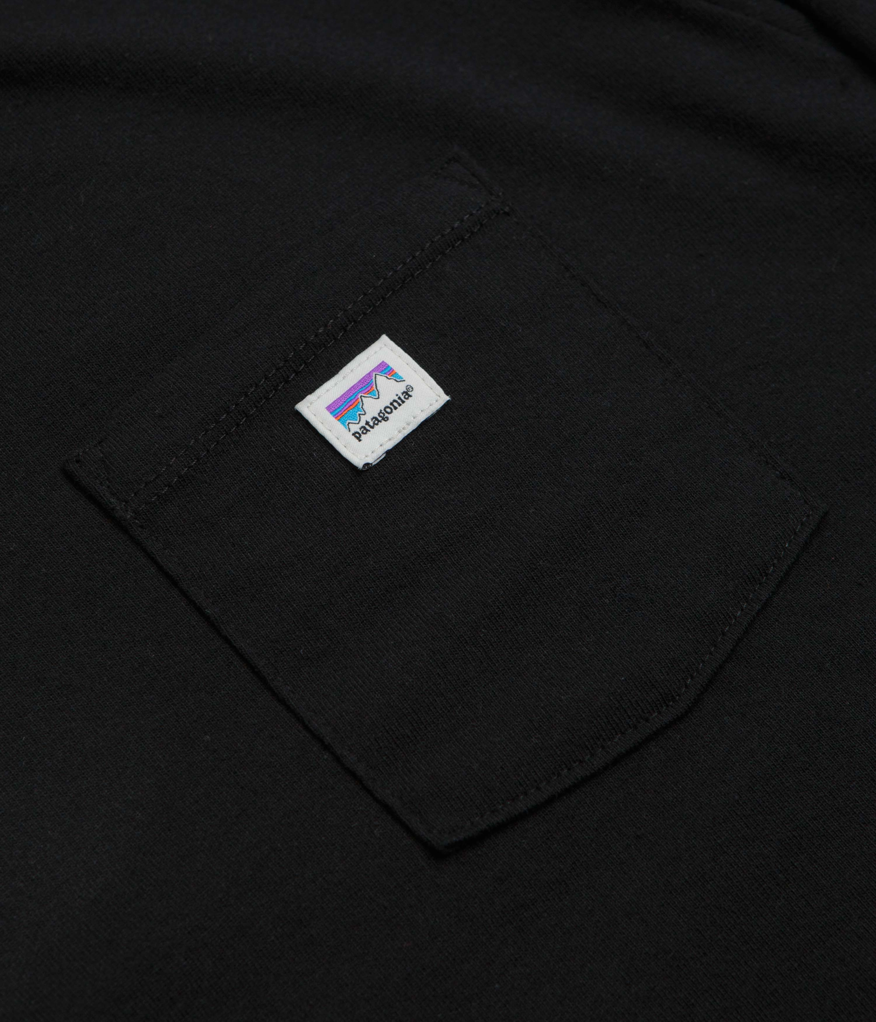Sleeveless Patagonia Shop Sticker Pocket Responsibili-Tee Long Sleeve T-Shirt - Black