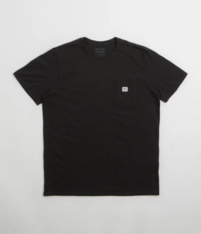 Stylish Layer Look Patagonia Shop Sticker Pocket Responsibili-Tee T-Shirt - Black