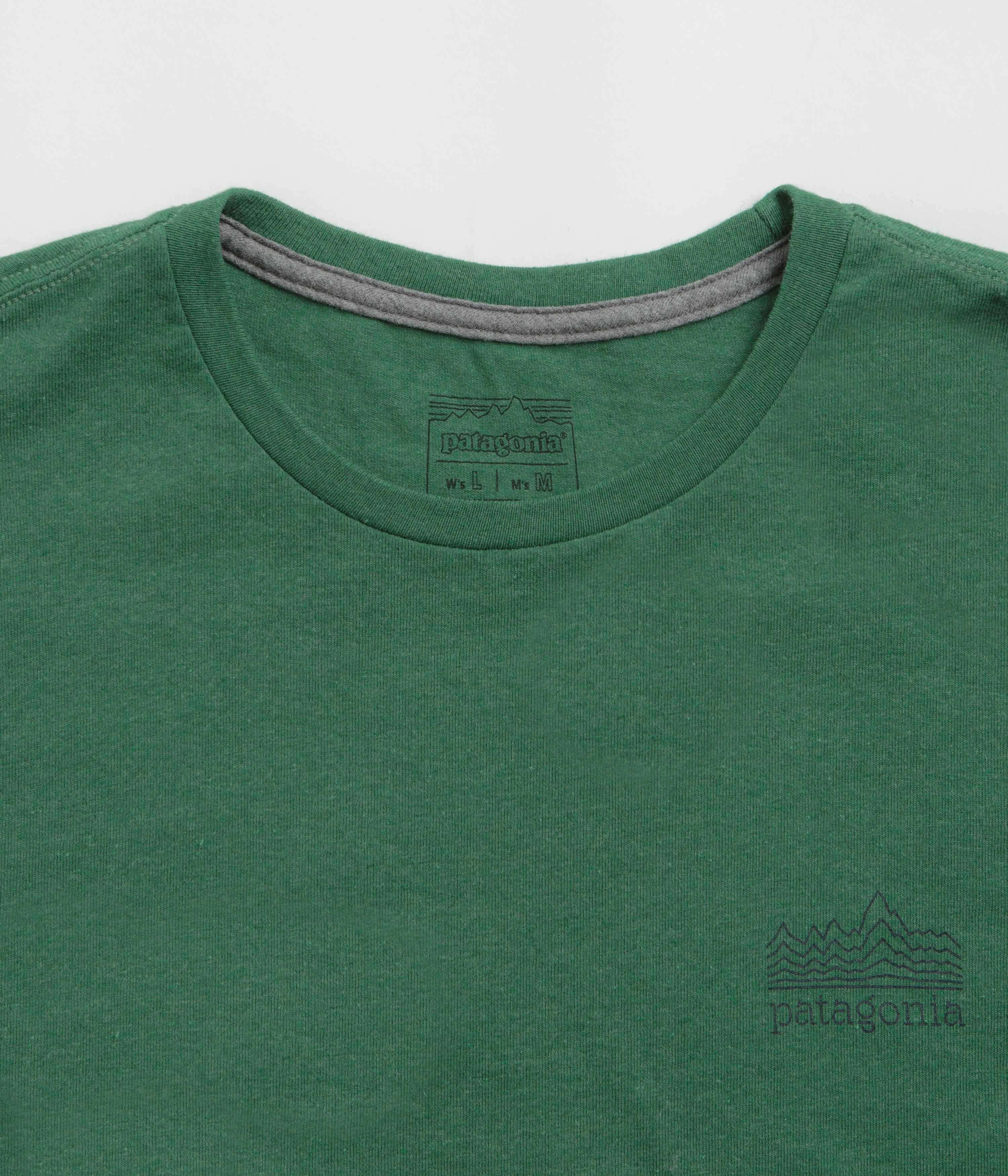 Non Irritating Collar Patagonia Strataspire Responsibili-Tee T-Shirt - Heartleaf Green