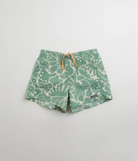 relaxed shape Wedding Gift Patagonia Womens Baggies 5" Shorts - Bees and Flowers: Heartleaf Green