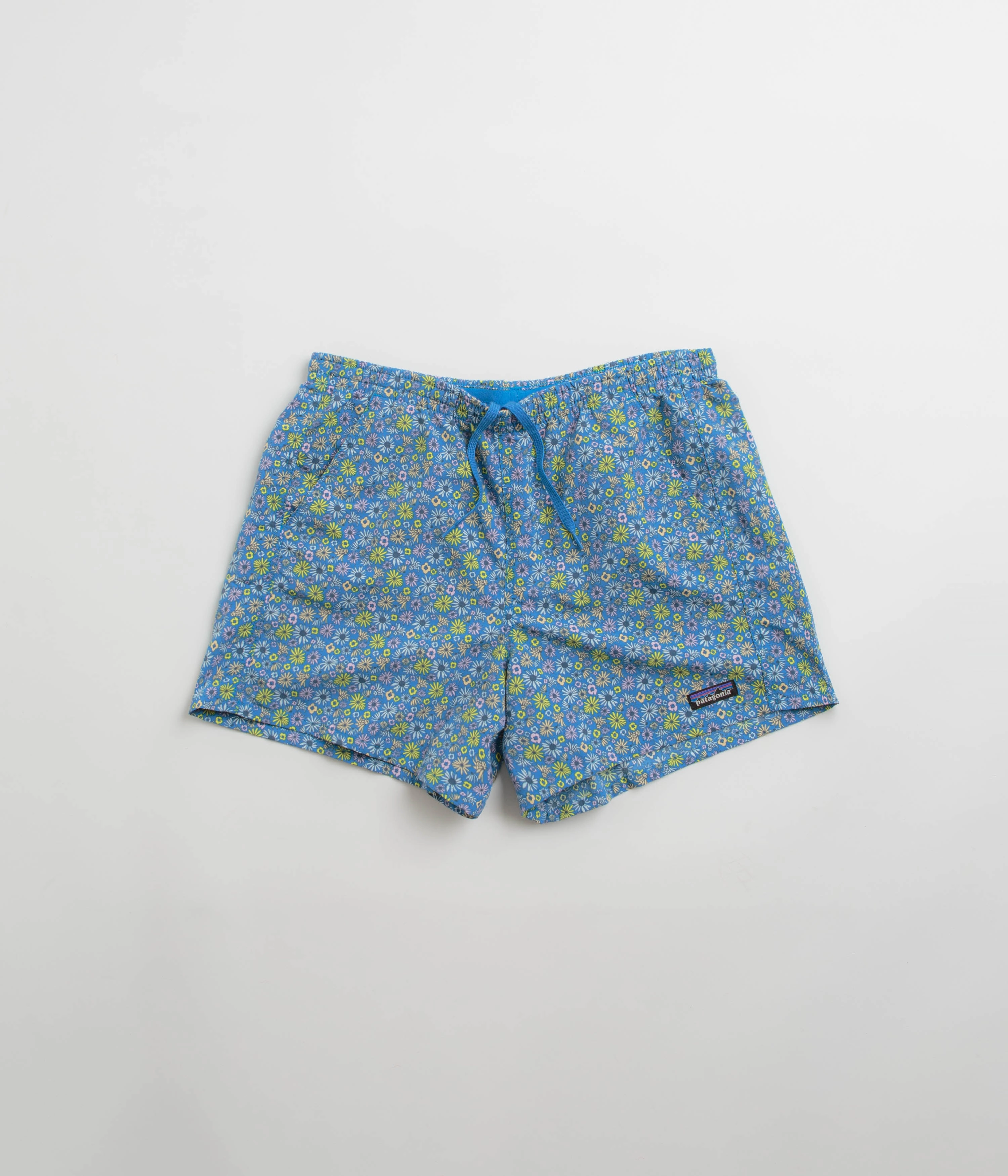 Patagonia Womens Baggies 5" Shorts - Floral Fun: Vessel Blue AntiStaticCoating