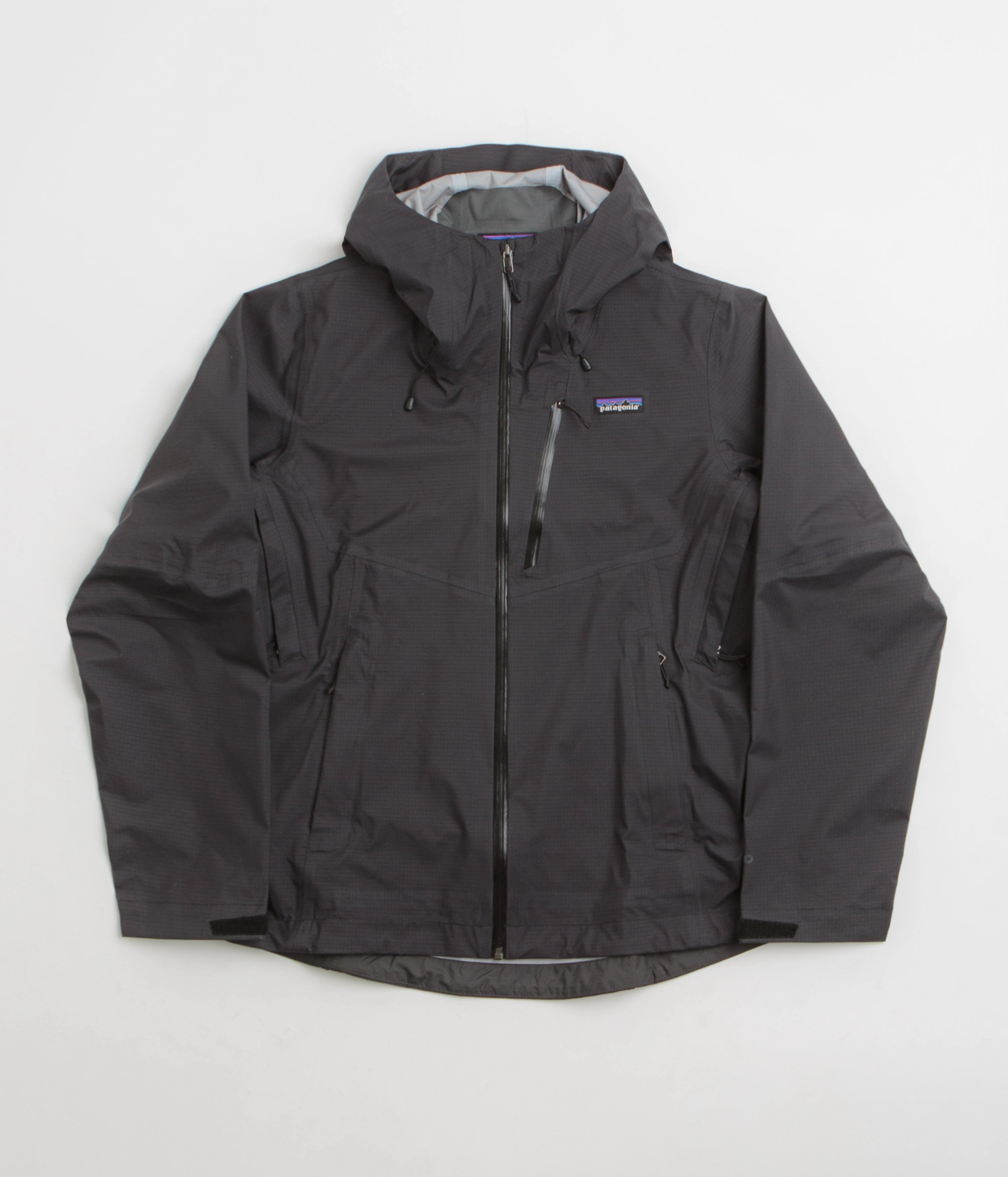 Double Buttons Abrasion resistant Patagonia Womens Granite Crest Rain Jacket - Black
