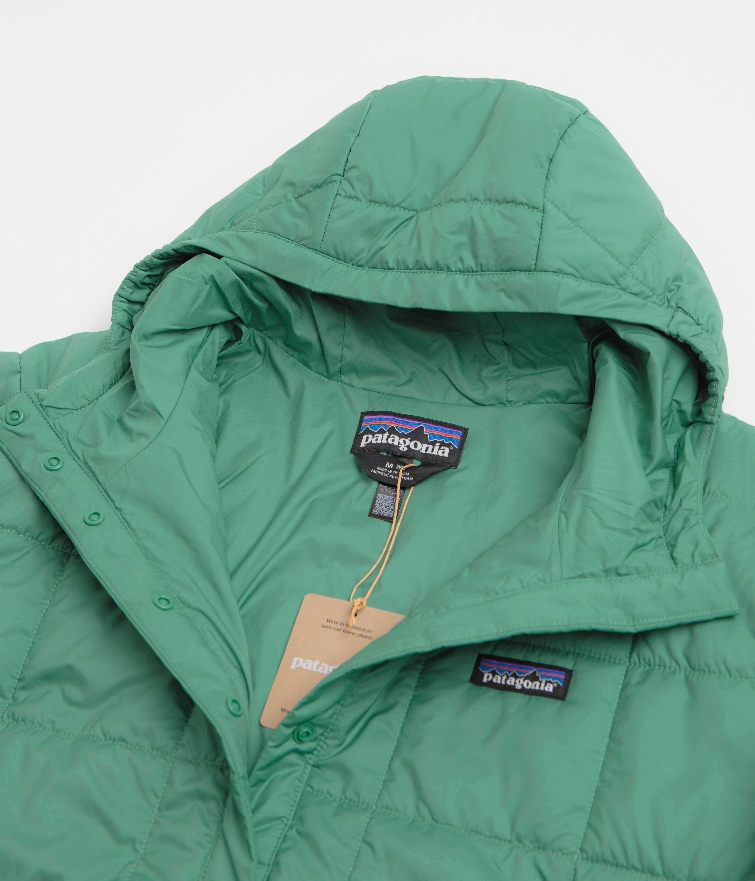 Snag Free Surface Patagonia Womens Light Gust Hooded Pullover Jacket - Heartleaf Green
