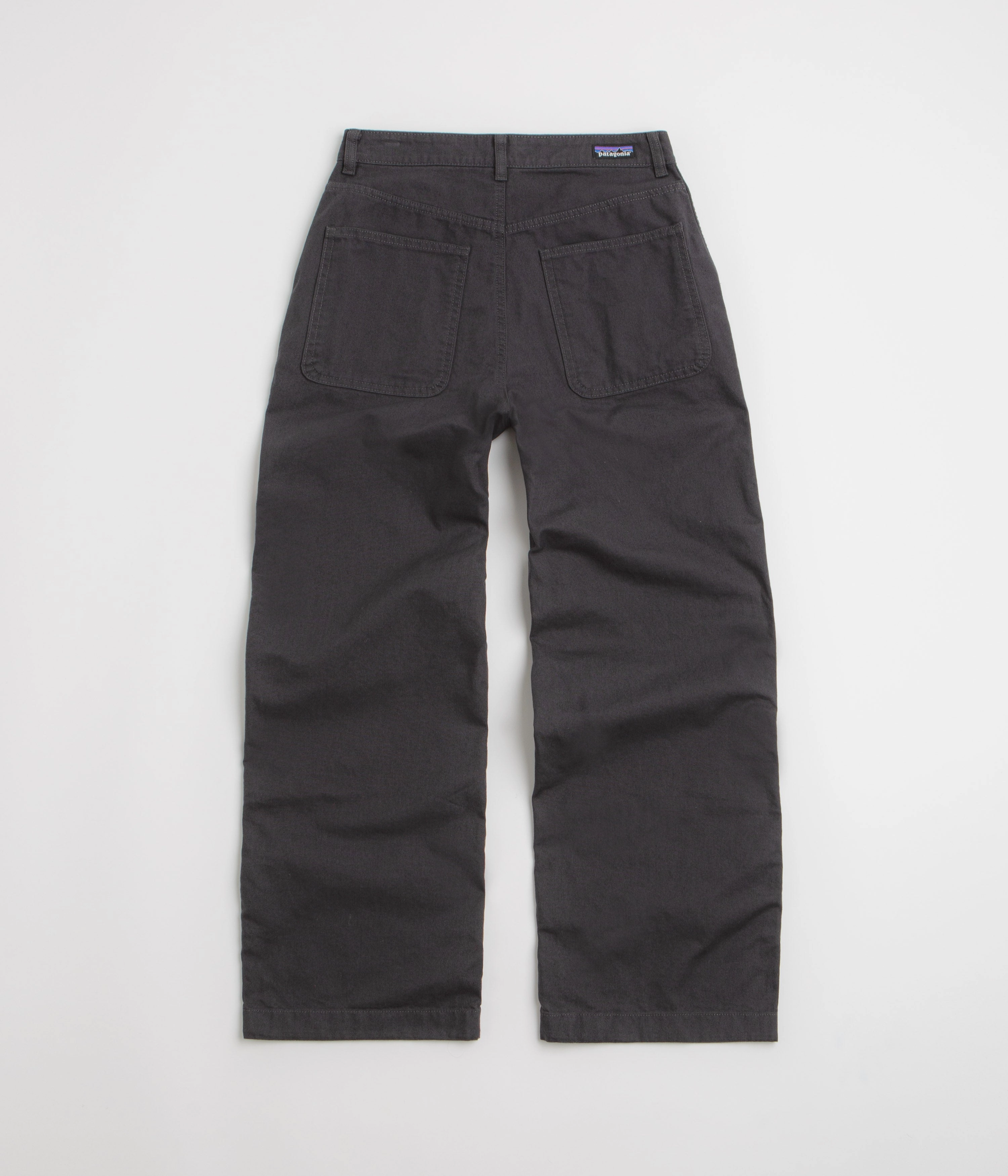 Patagonia Womens Point Reyes Canvas Wide Leg Pants - Ink Black WindResistantMaterial