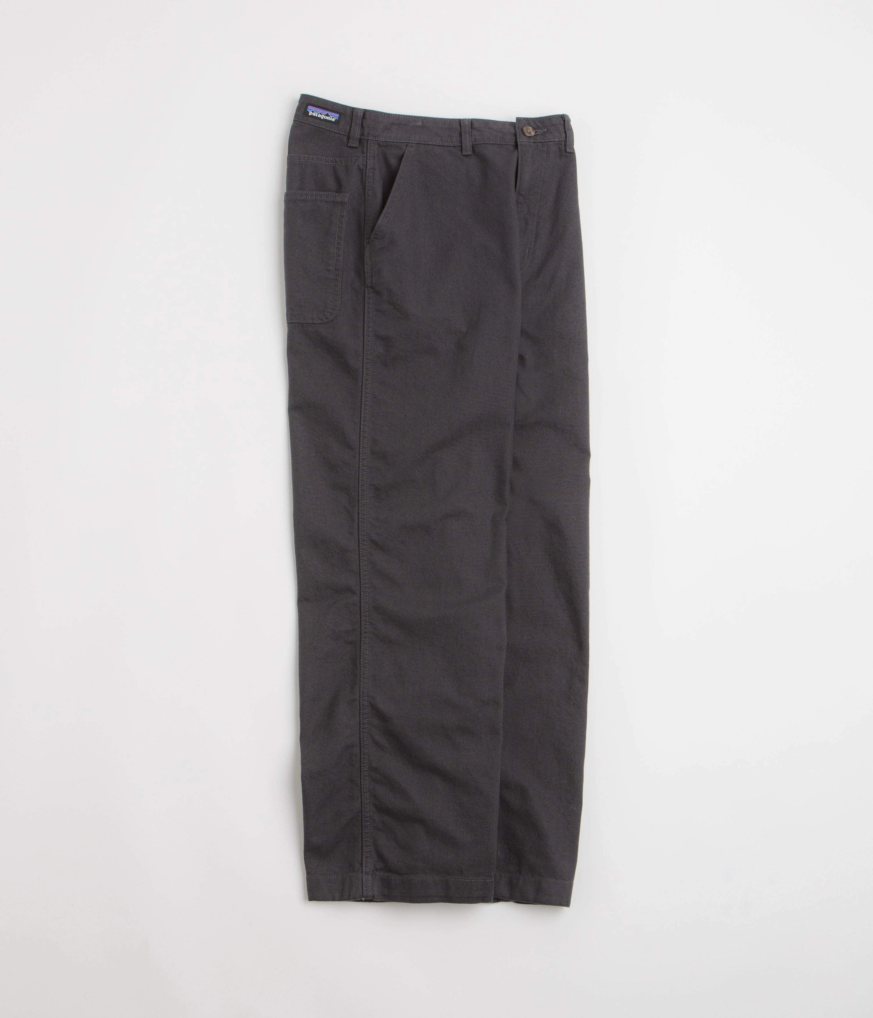 Secure Waistband SustainableManufacturing Patagonia Womens Point Reyes Canvas Wide Leg Pants - Ink Black