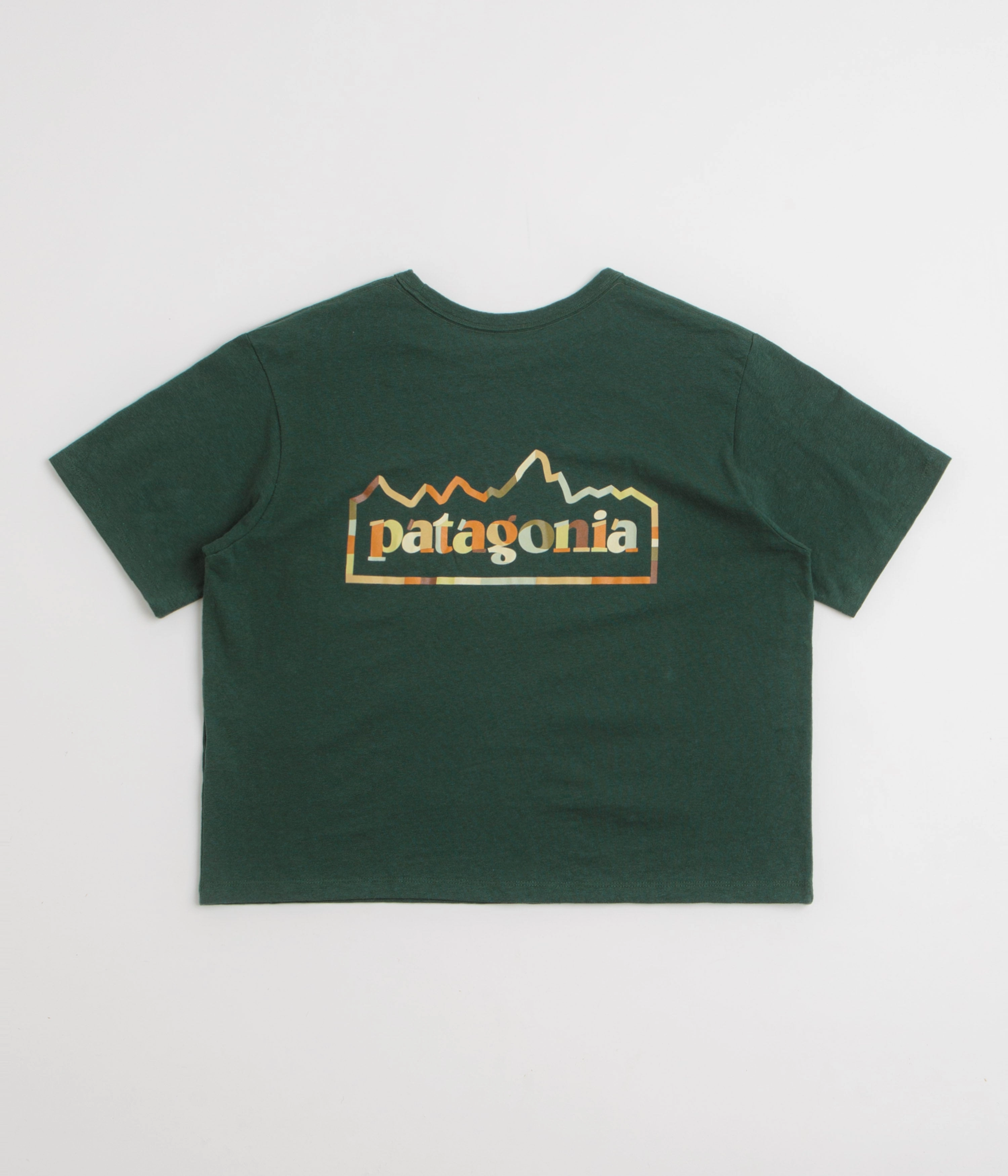 V neck style quick dry Patagonia Womens Unity Fitz Easy Cut Responsibili-Tee T-Shirt - Cascade Green