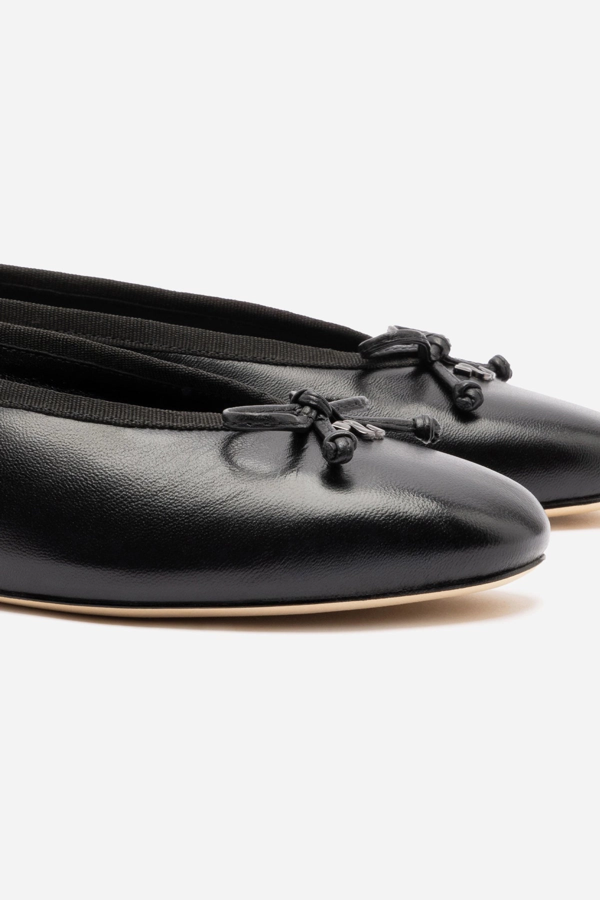 Roof View Pavlova Ballet Flat In Black Leather