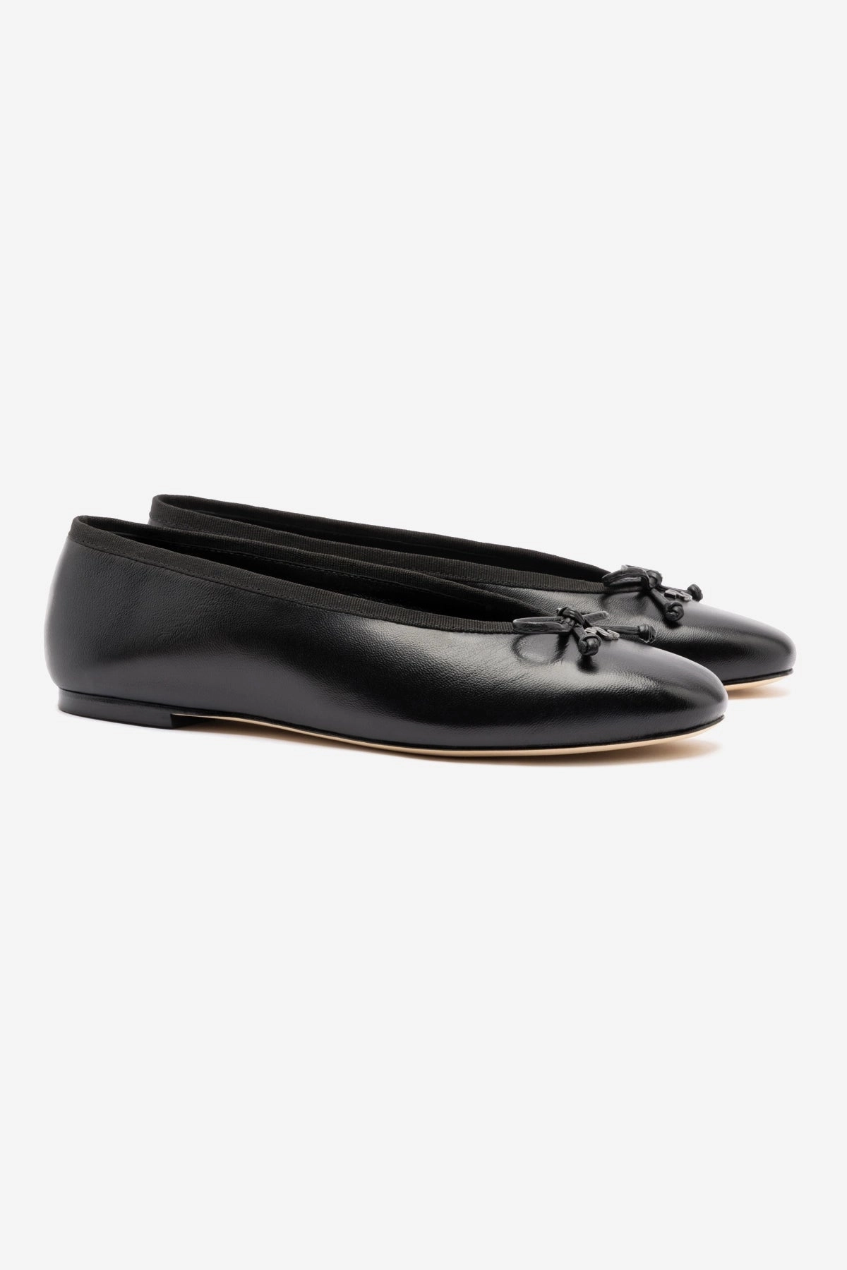 River Walk Run Glow Pavlova Ballet Flat In Black Leather