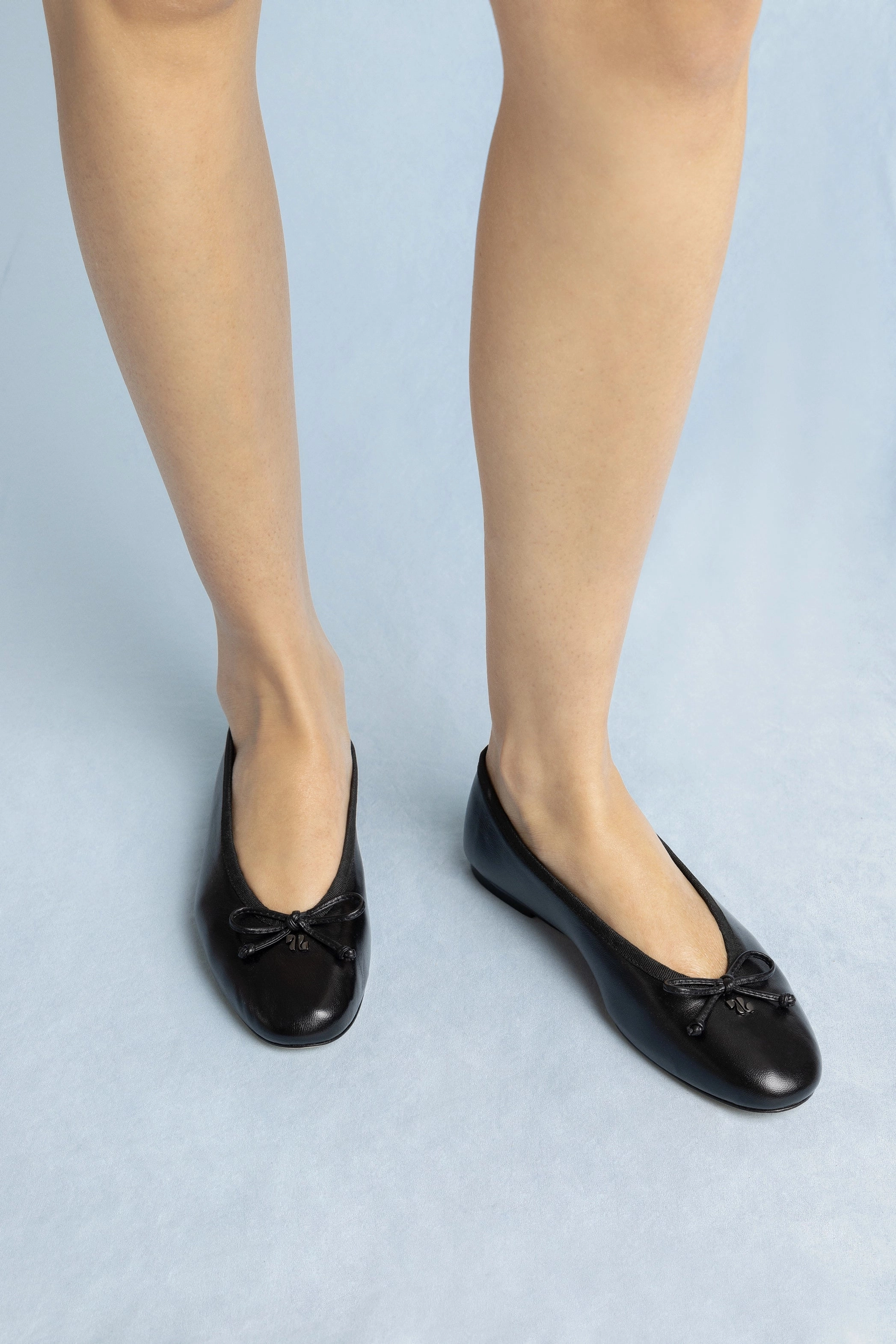 Pavlova Ballet Flat In Black Leather Outdoor Use Comfortable Look