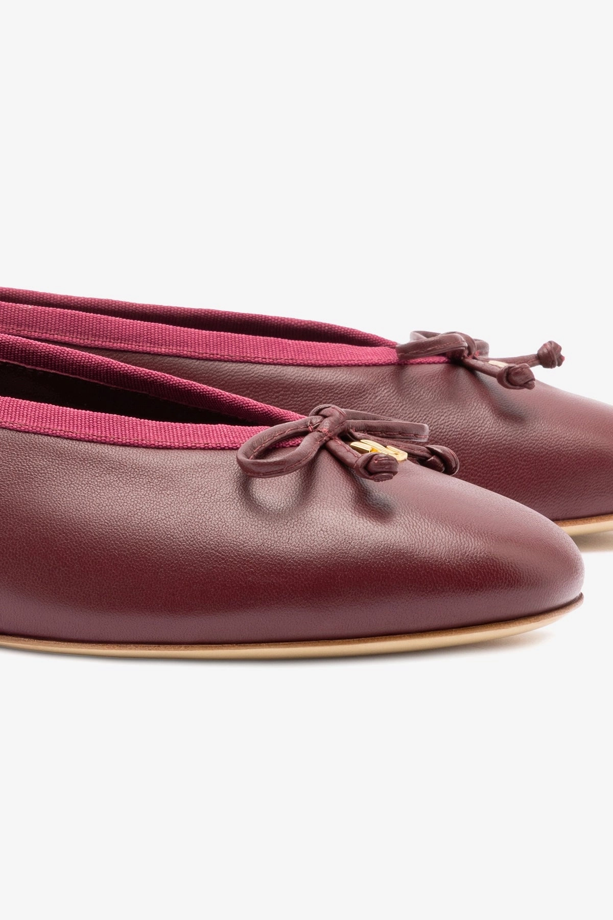 Abrasion resistant Hill Glow Pavlova Ballet Flat In Burgundy Leather