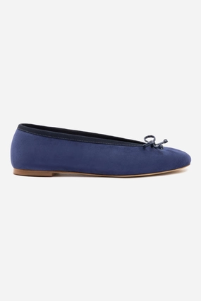 Pavlova Ballet Flat In Indigo Suede Relaxing Footwear